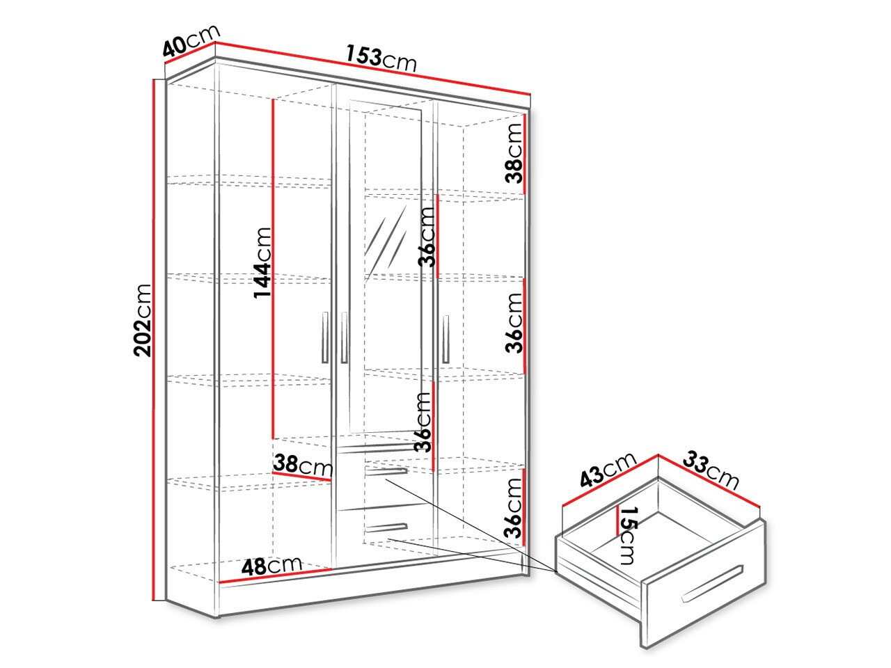 Garderobna omara Comfivo Pastor