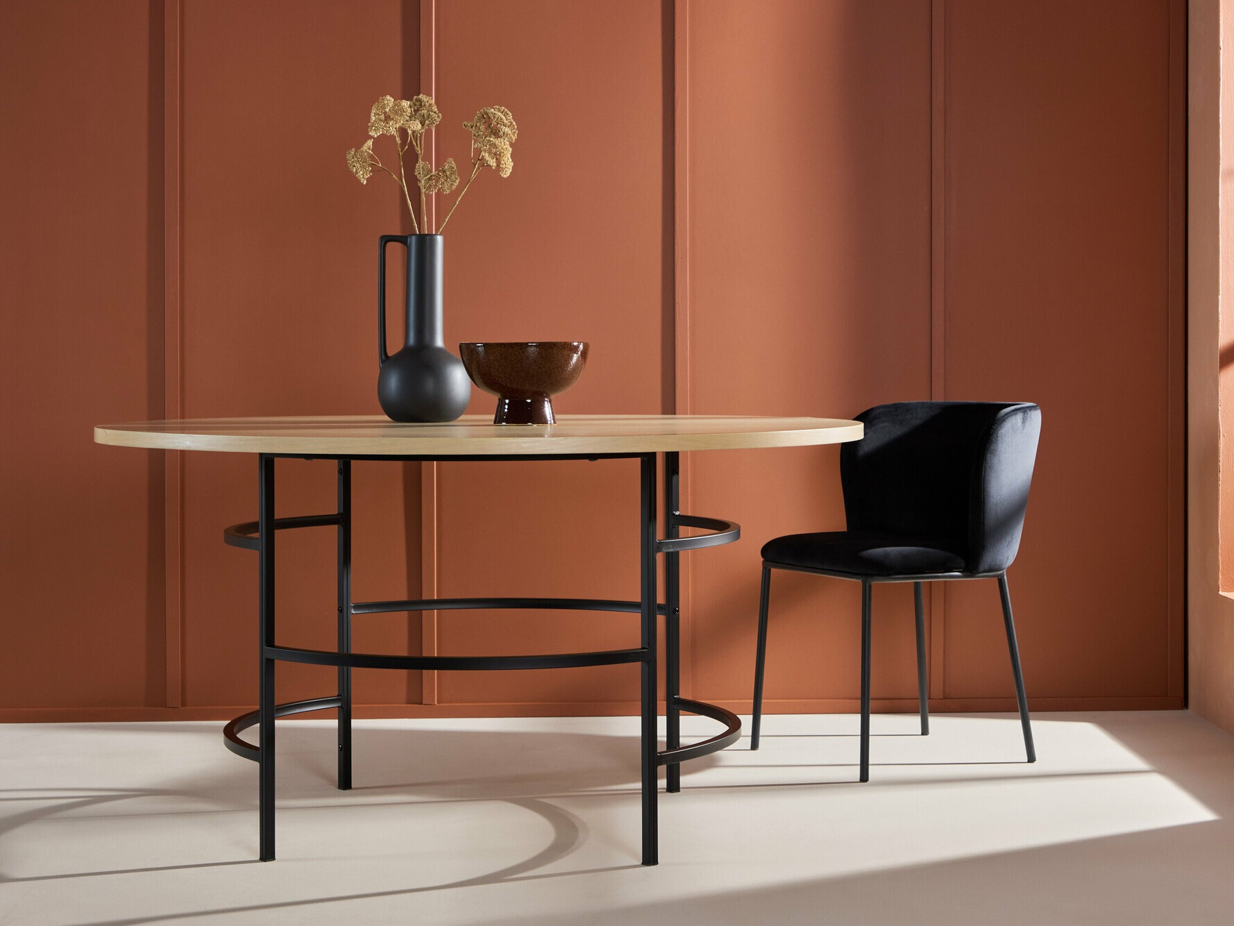 Miza Dallas 4695 (Črna + Svetlo rjava)