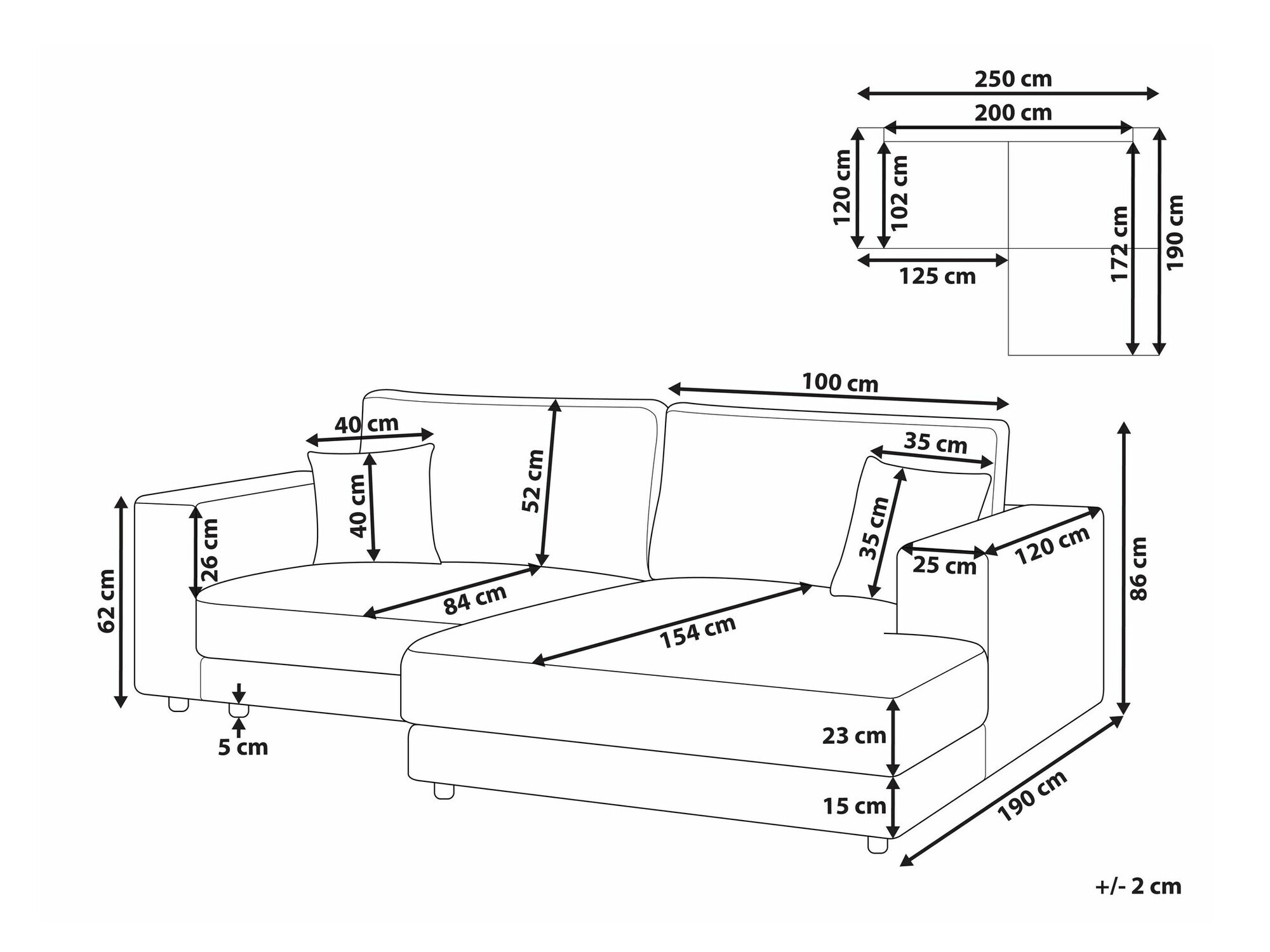 Kotna garnitura Berwyn 2486 (Svetlo siva)