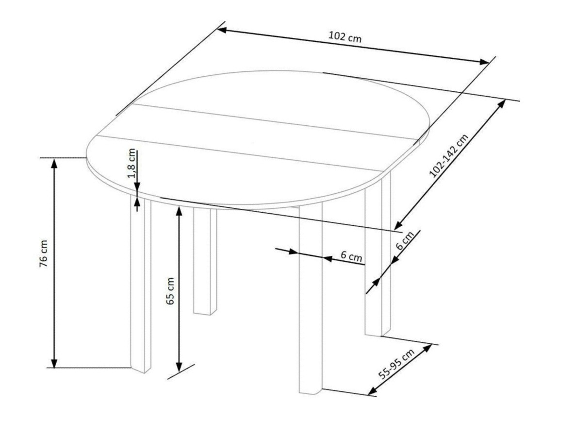 Miza Houston 961 (Hrast)