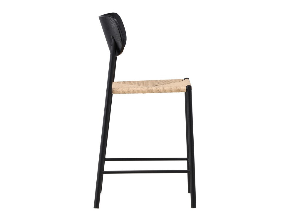 Srednje visok barski stol Dallas 4705 (Črna + Svetlo rjava)