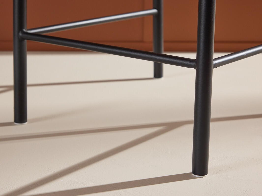 Srednje visok barski stol Dallas 4705 (Črna + Svetlo rjava)