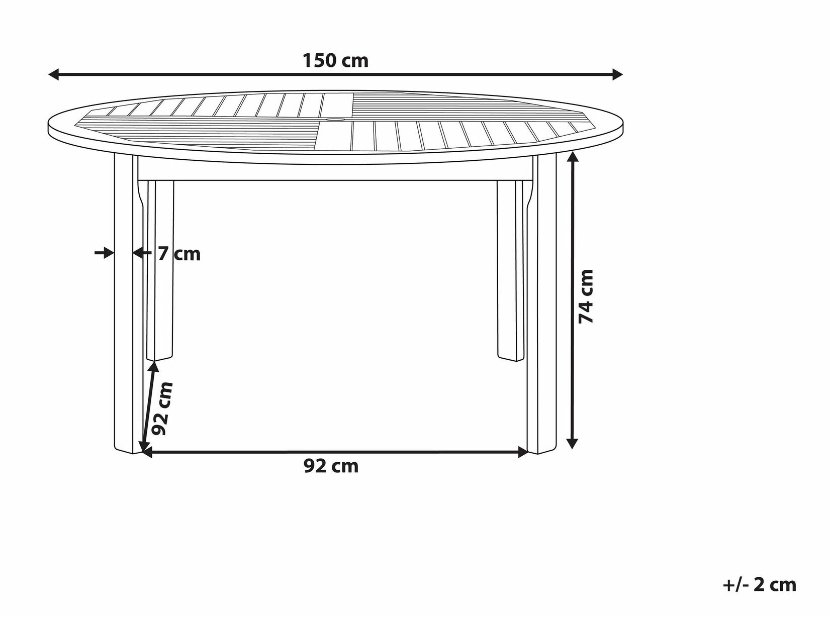 Vrtna miza Berwyn 2491