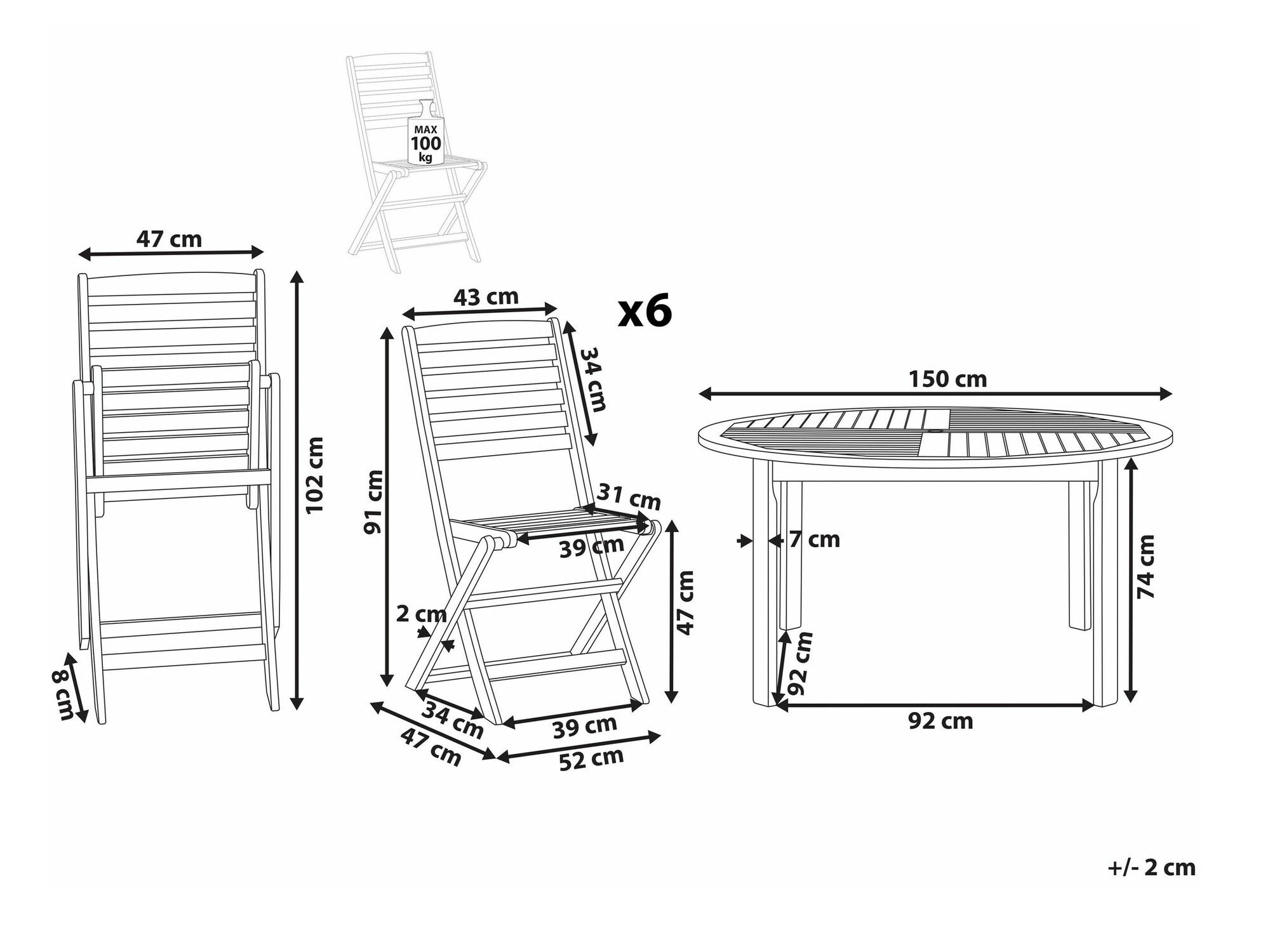 Komplet mize in stolov Berwyn 2492