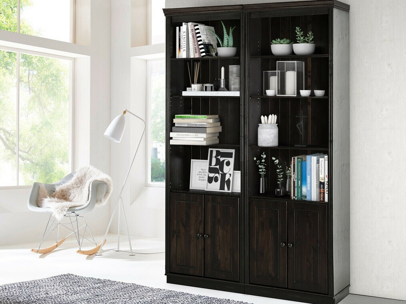 Komplet polic Saltoro 115 (Temno rjava)