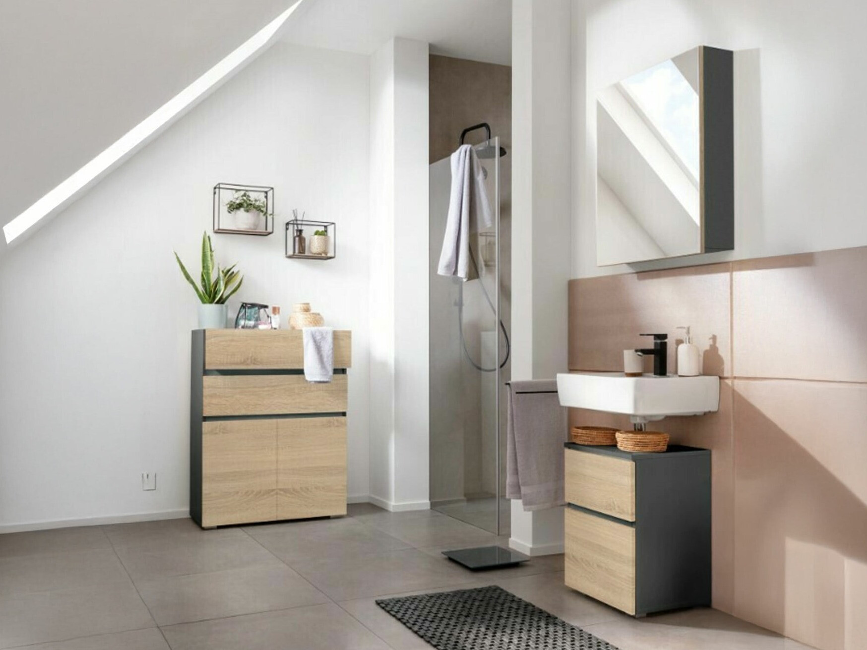 Kopalniški komplet Soncamu 112 (Antracit + Hrast)