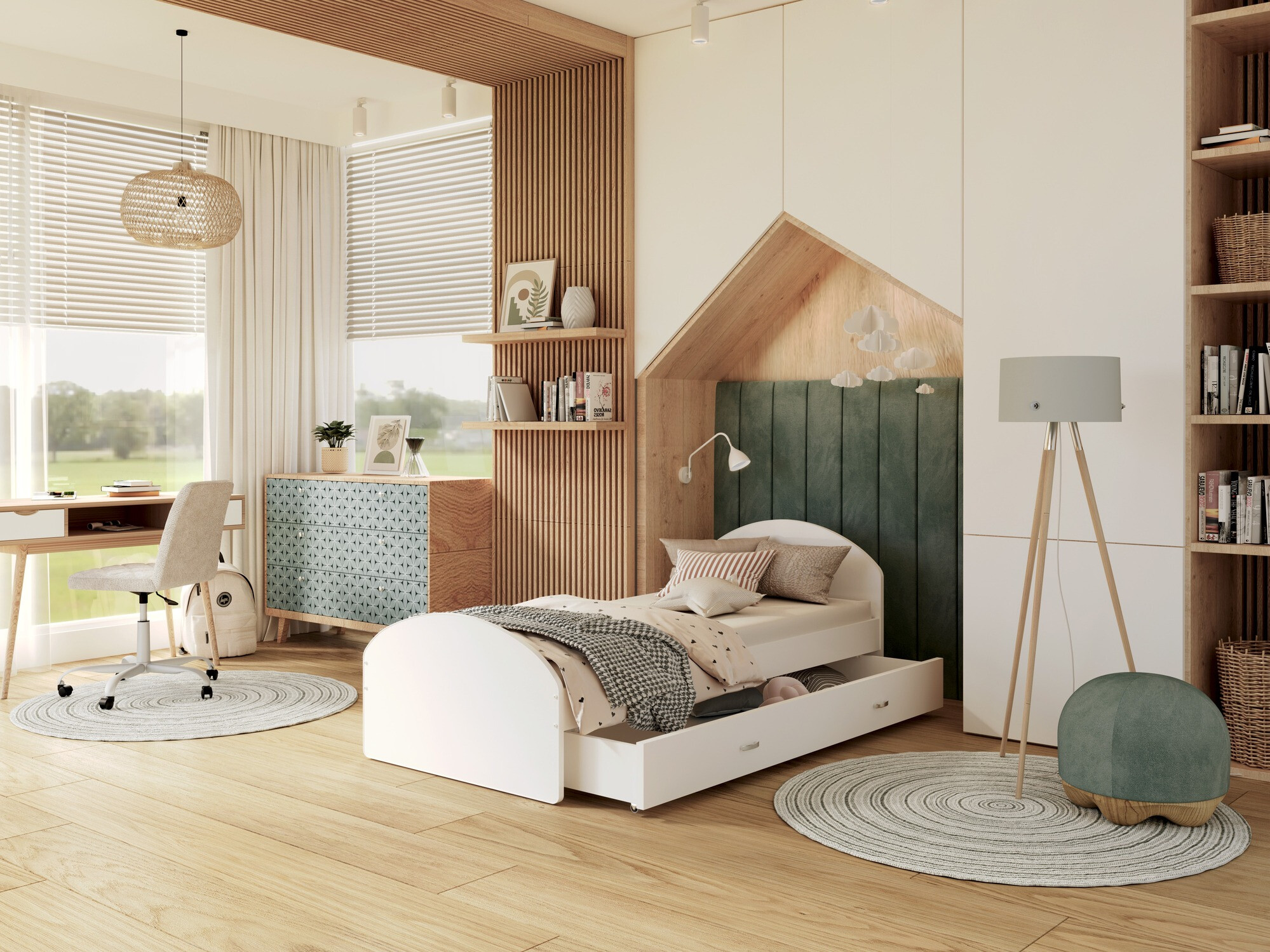 Postelja Aurora 177 (Bela)