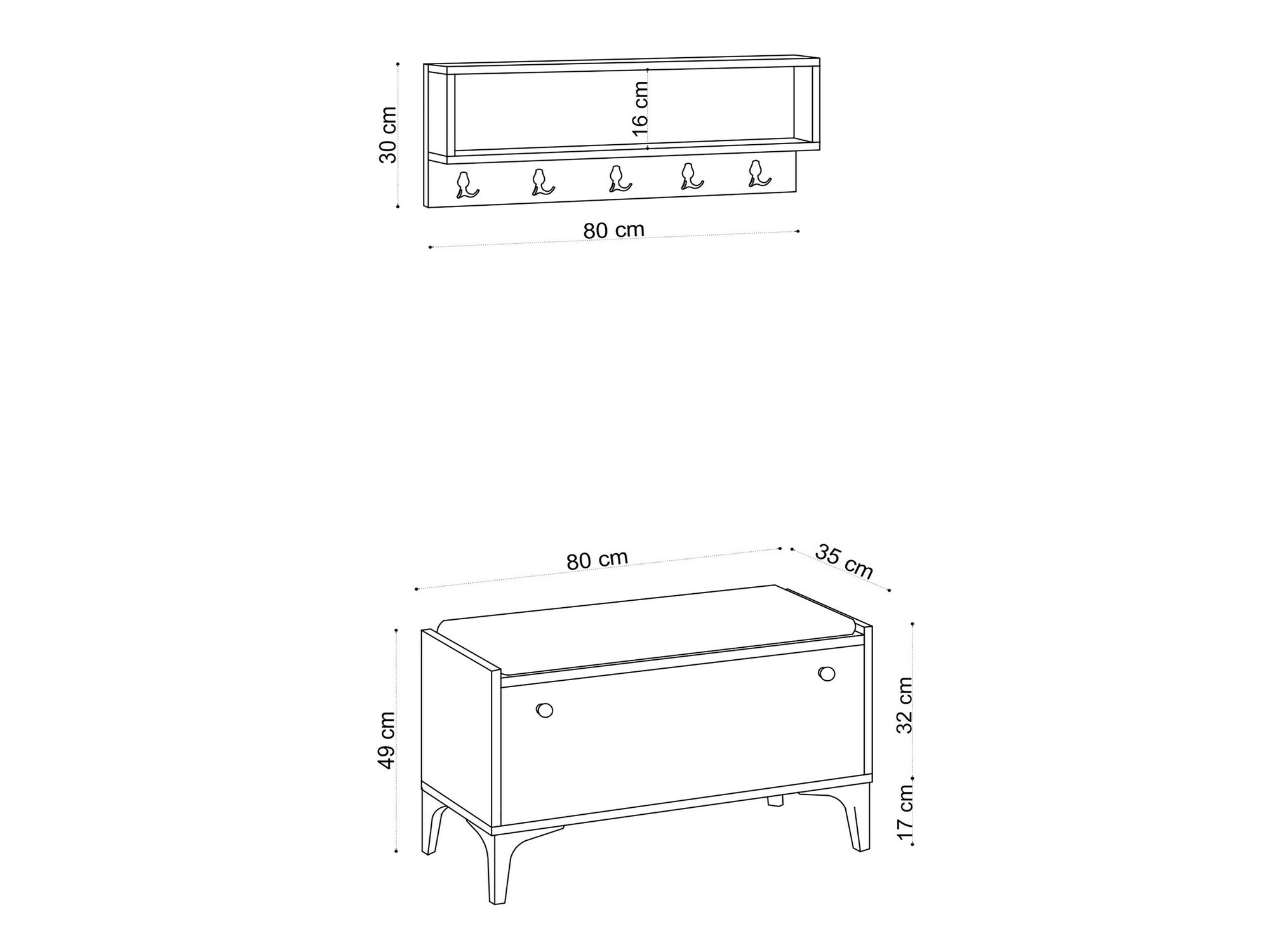 Komplet za predsobo Asheboro 158
