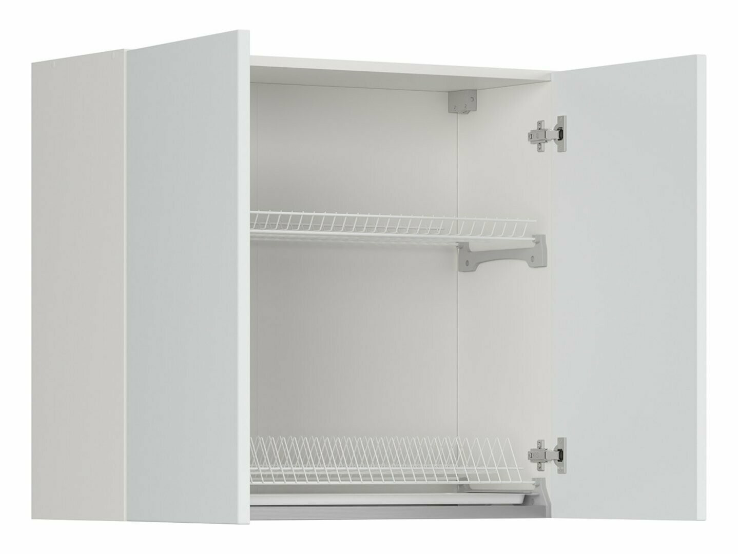 Modularna stenska omarica s stojalom za posodo Top White 153