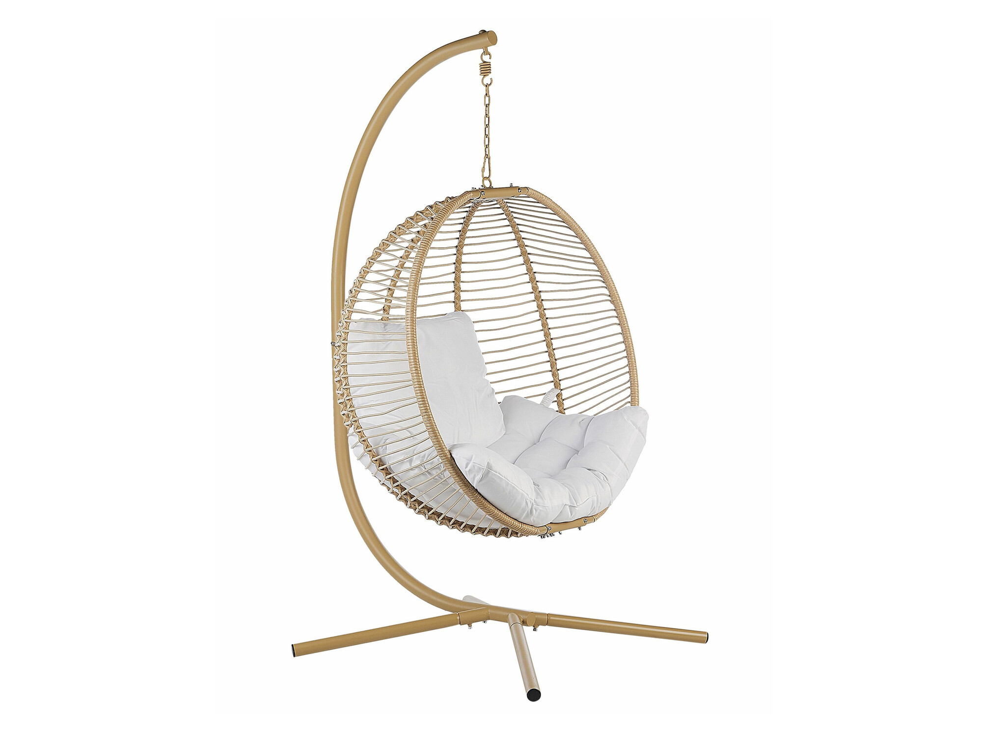 Viseči stol Berwyn 2502 (Bež + Bela)