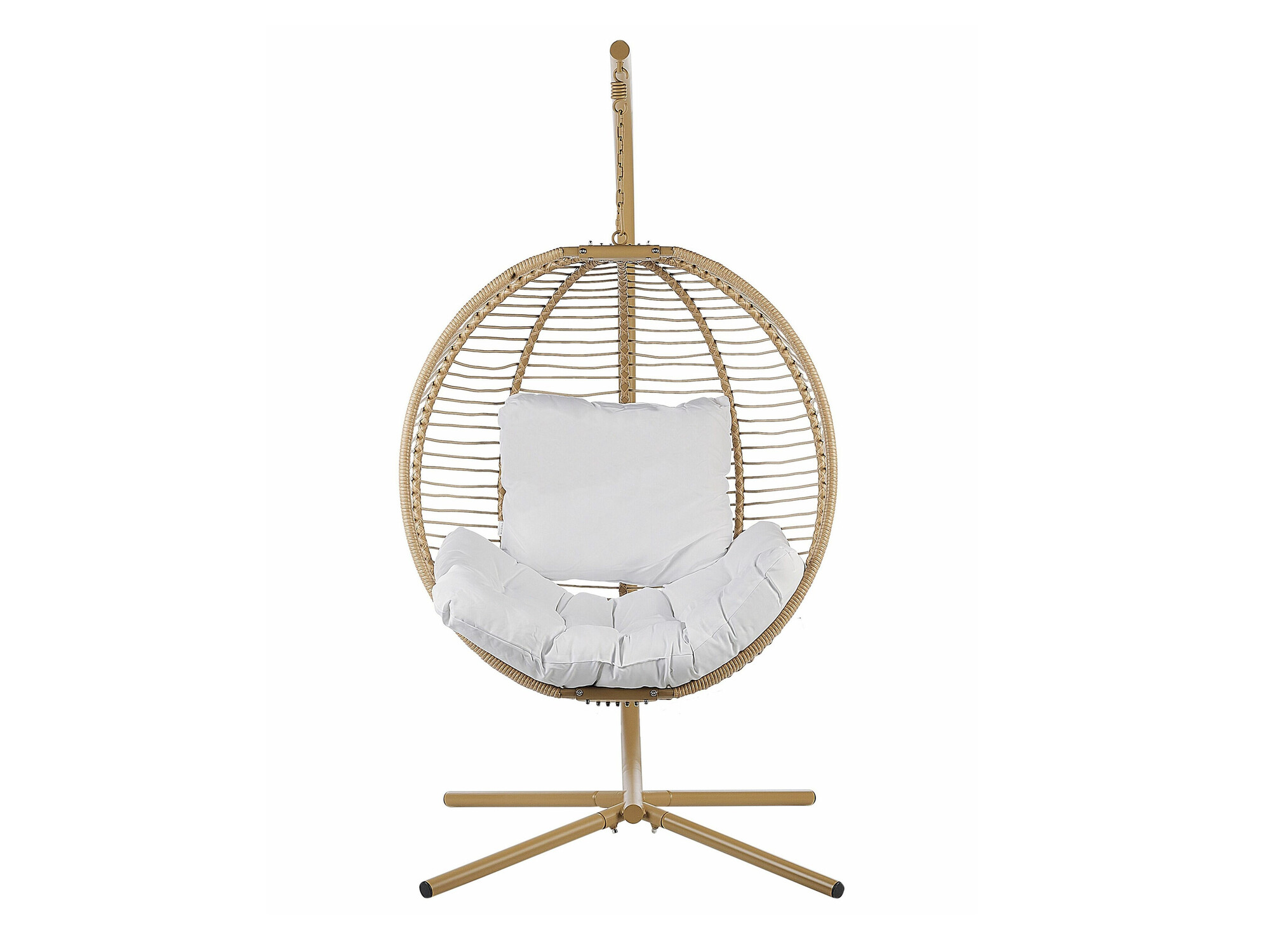 Viseči stol Berwyn 2502 (Bež + Bela)