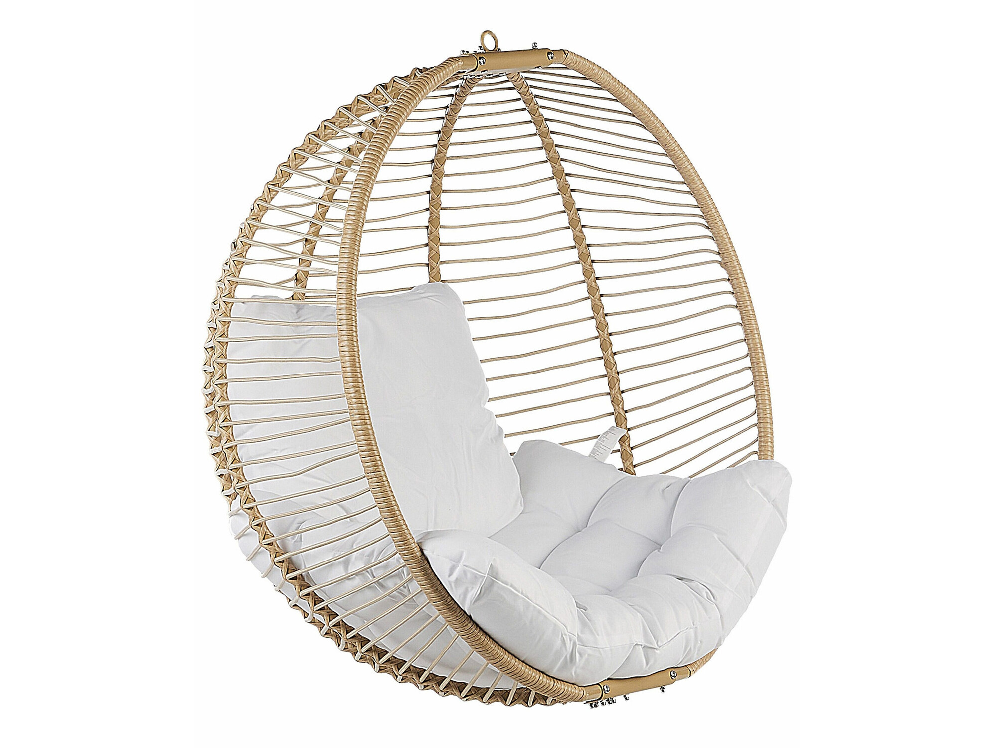 Viseči stol Berwyn 2502 (Bež + Bela)