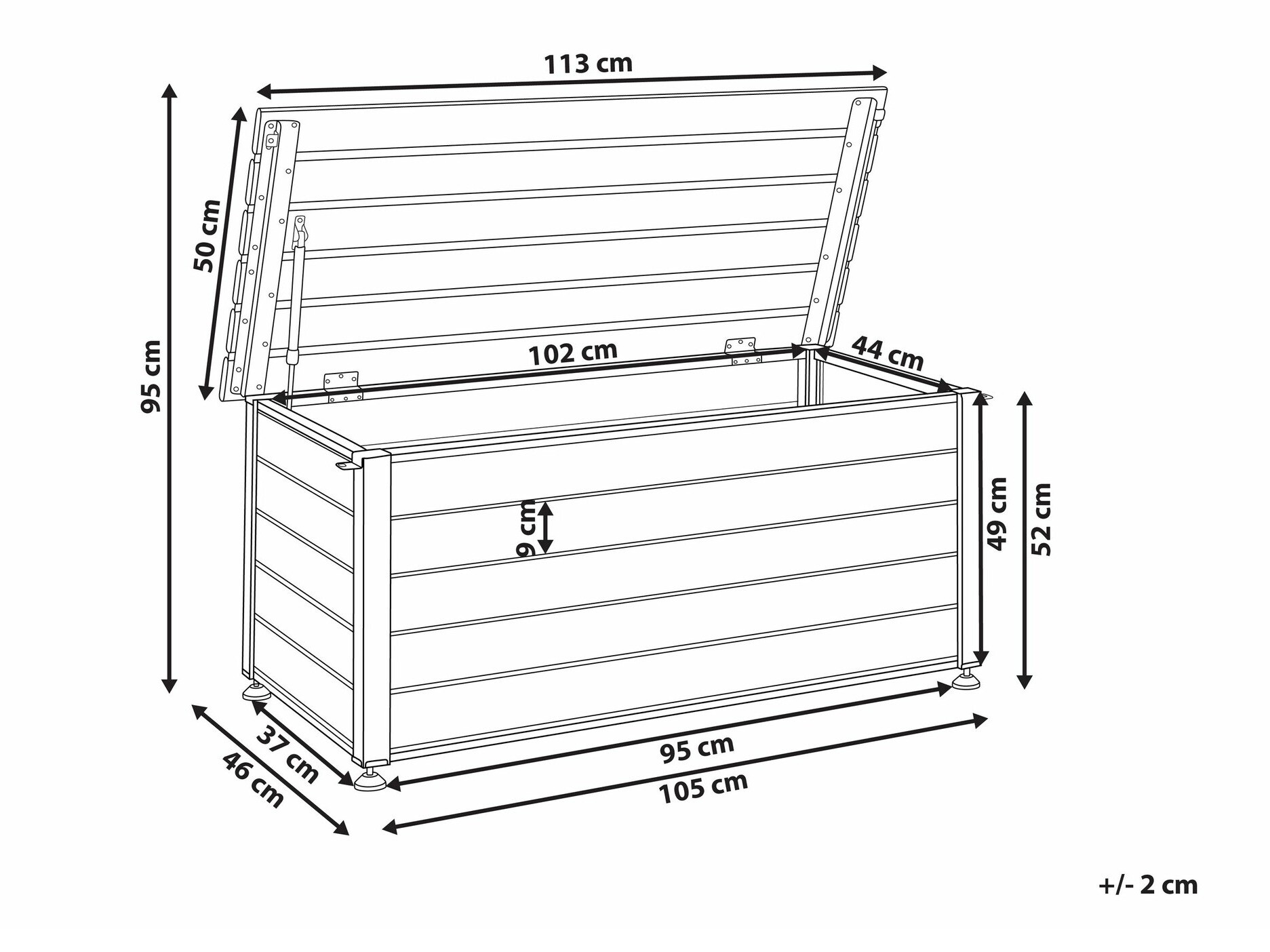 Vrtna skrinja Berwyn 2504 (Rjava)