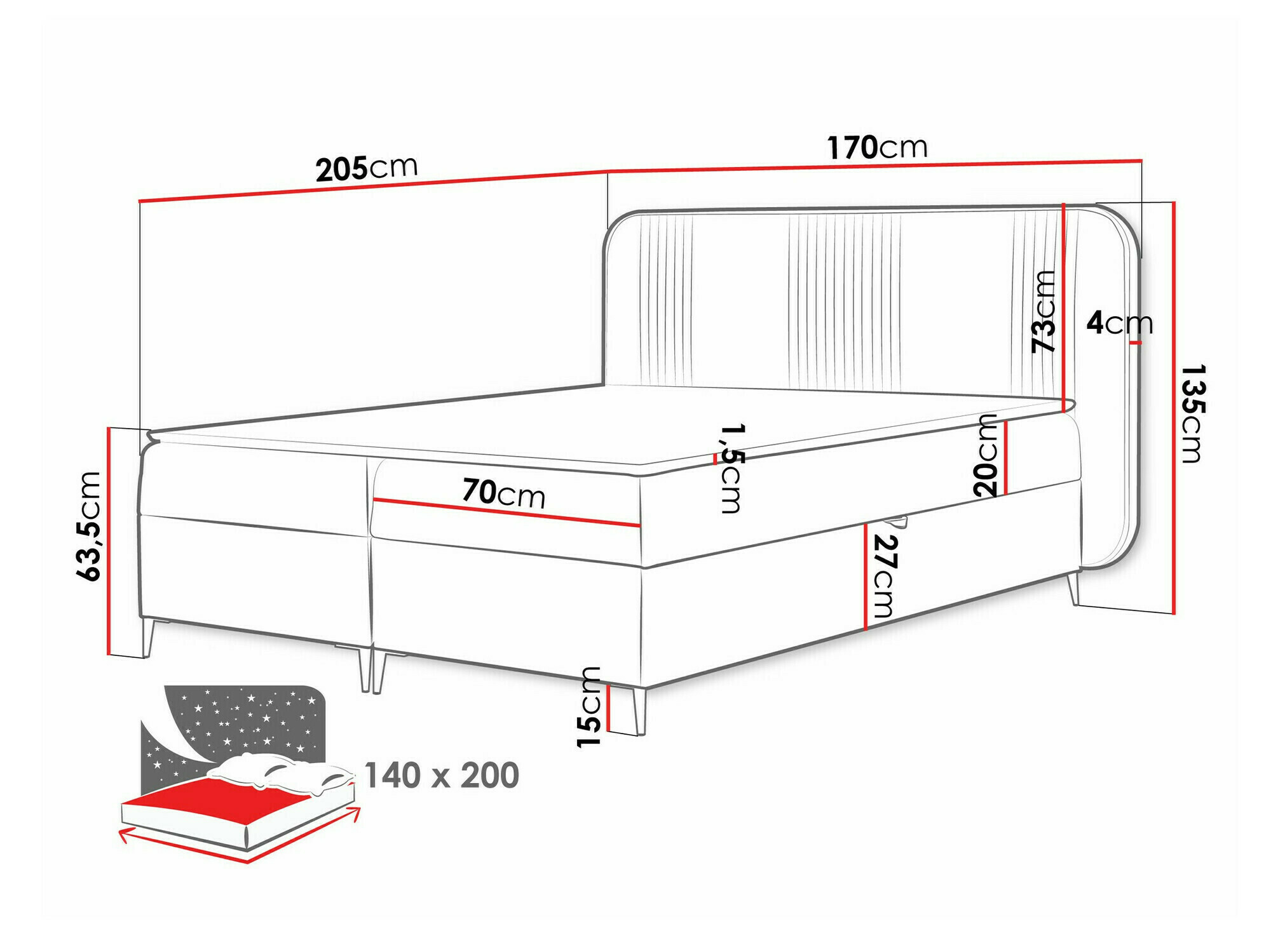 Boxspring postelja Sonus (Magic Velvet 2216)