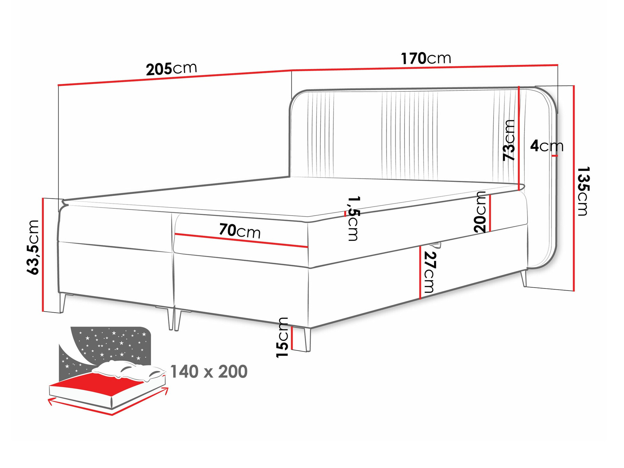 Boxspring postelja Sonus (Magic Velvet 2217)
