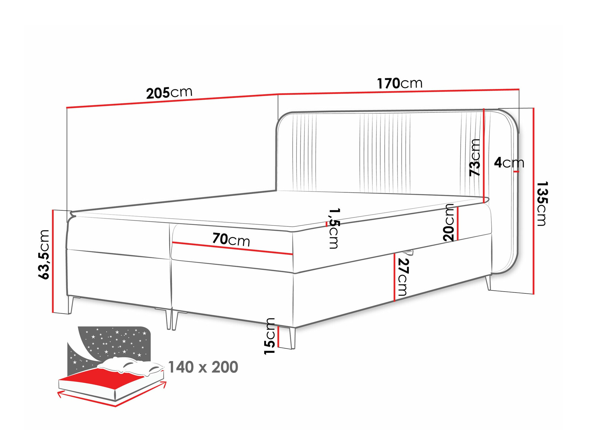 Boxspring postelja Sonus (Magic Velvet 2256)