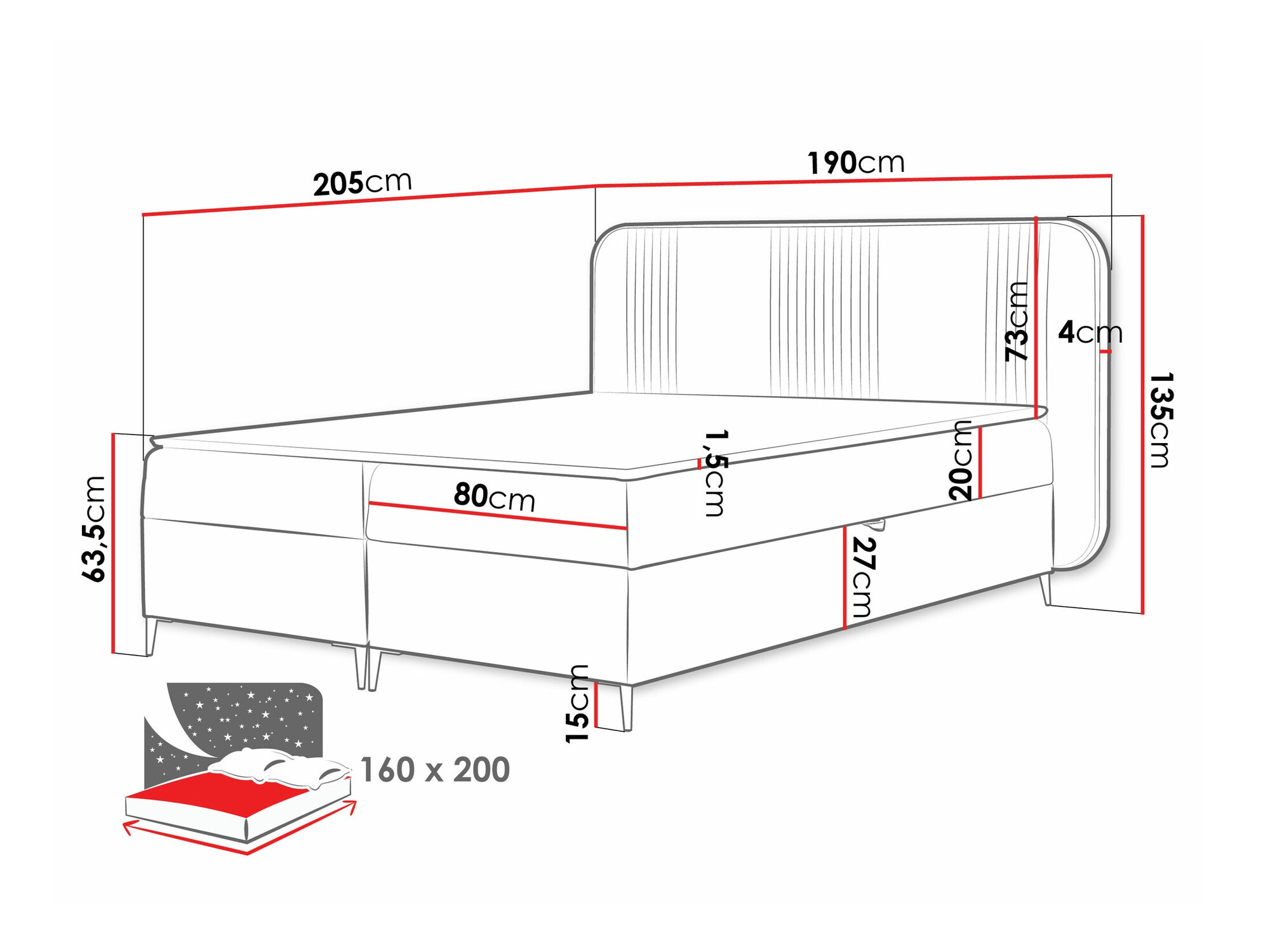 Boxspring postelja Sonus (Magic Velvet 2256)