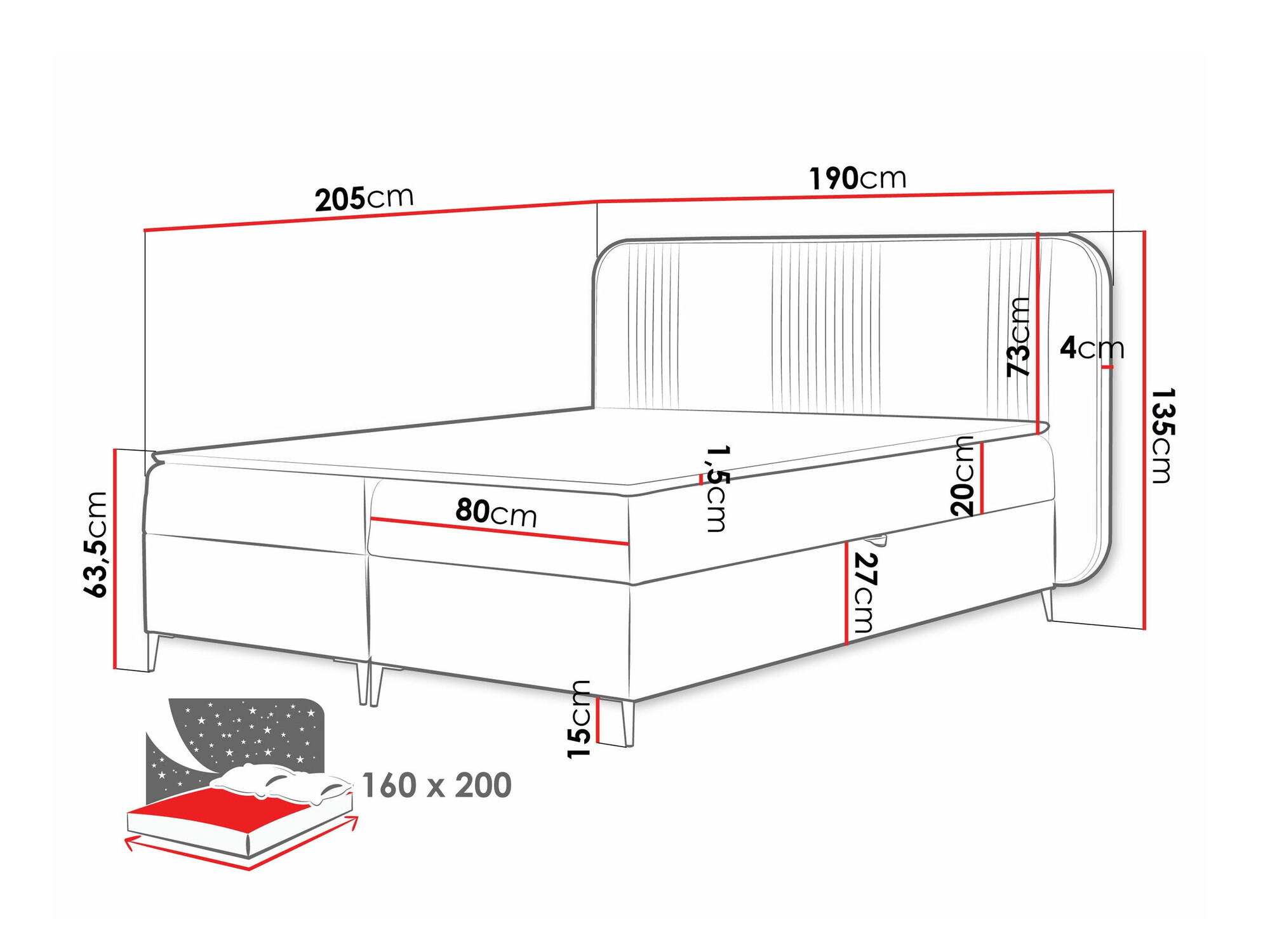 Boxspring postelja Sonus (Magic Velvet 2257)