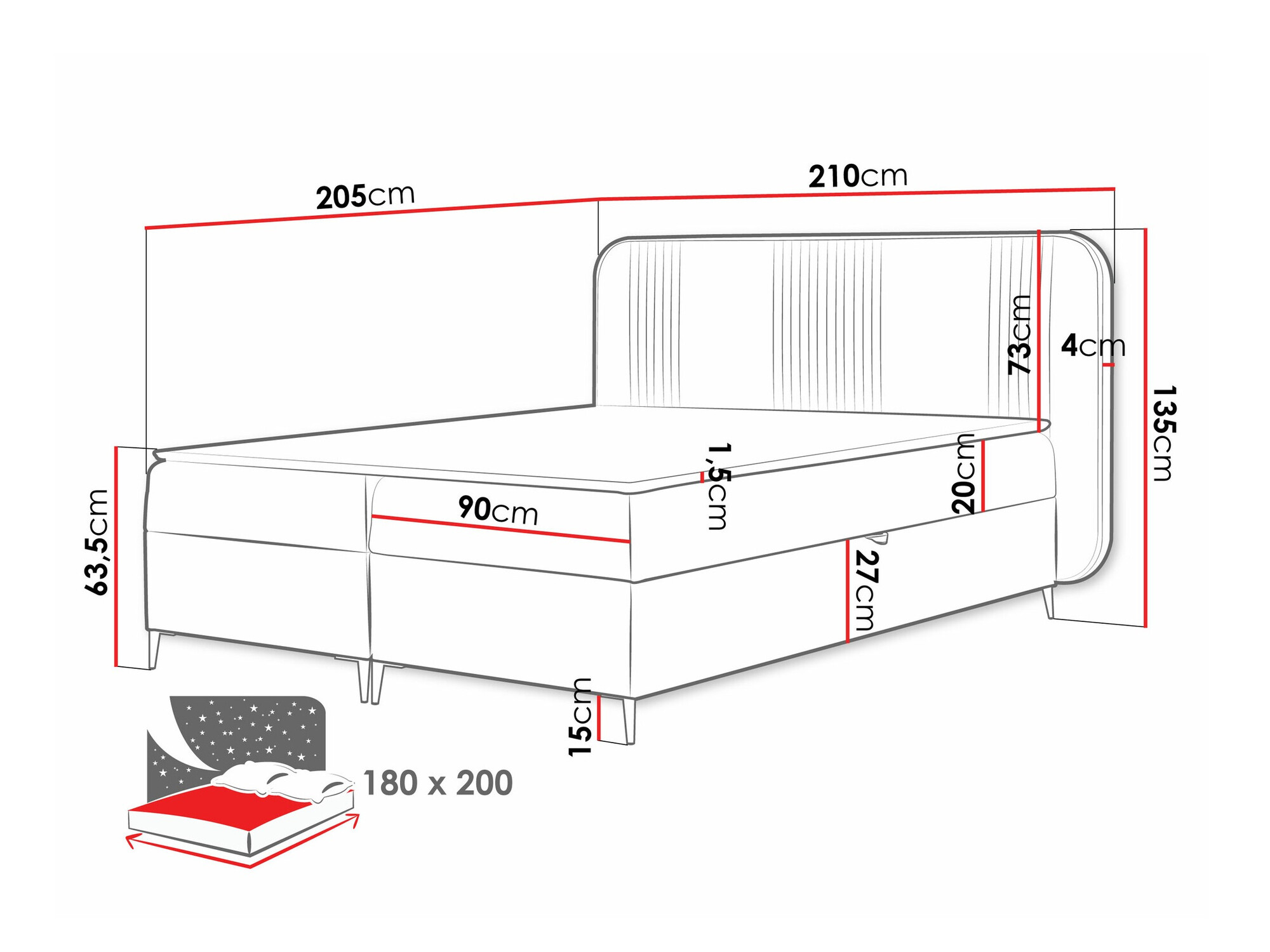 Boxspring postelja Sonus (Magic Velvet 2257)