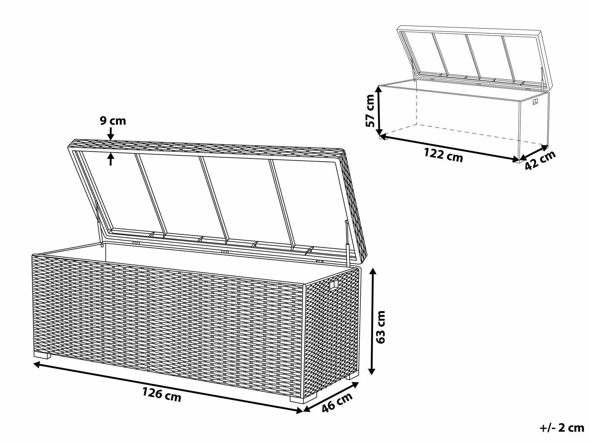 Vrtna skrinja Berwyn 2505 (Rjava)