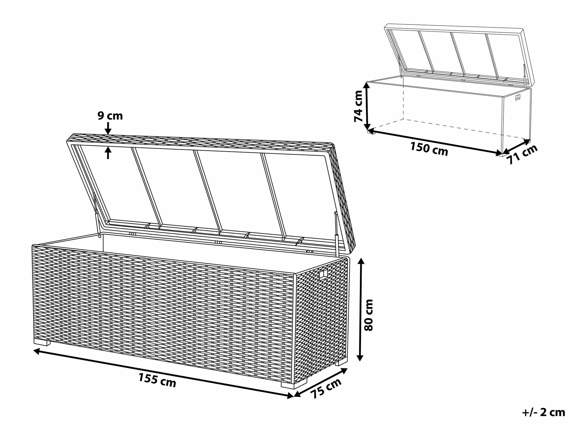Vrtna skrinja Berwyn 2506 (Rjava)