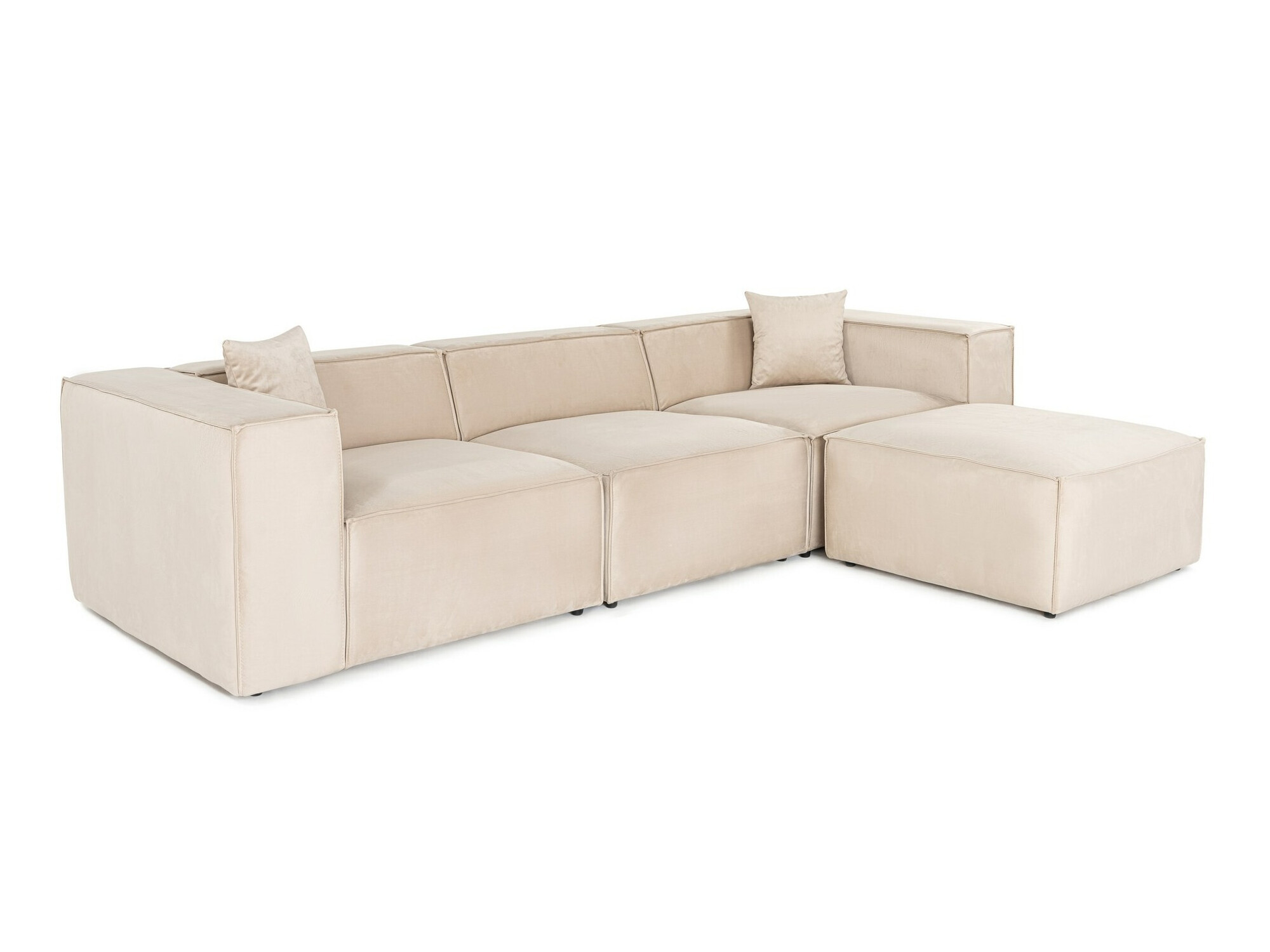 Modularna kotna sedežna garnitura Fivsoi 102 (Krema)