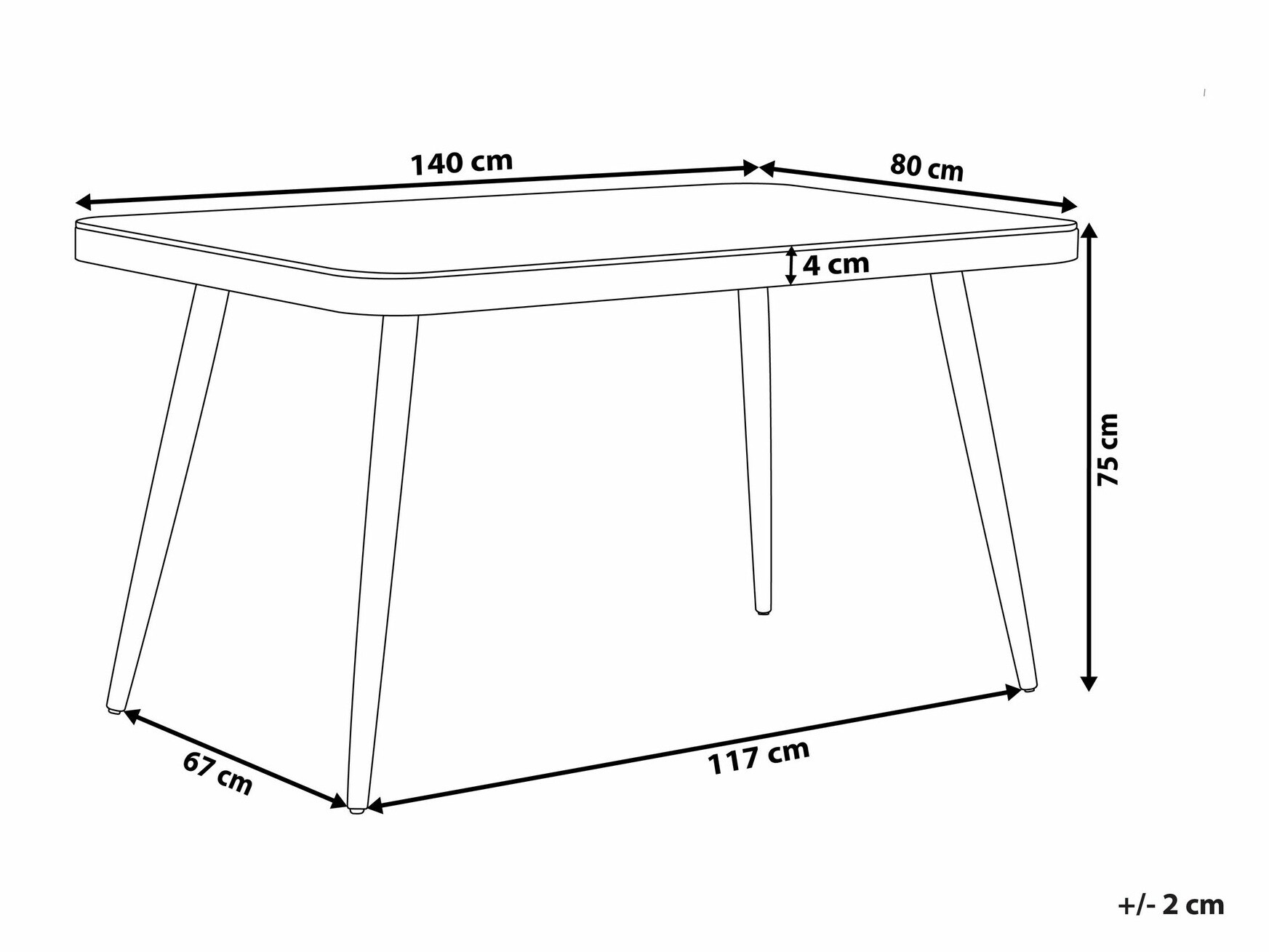 Vrtna miza Berwyn 2512