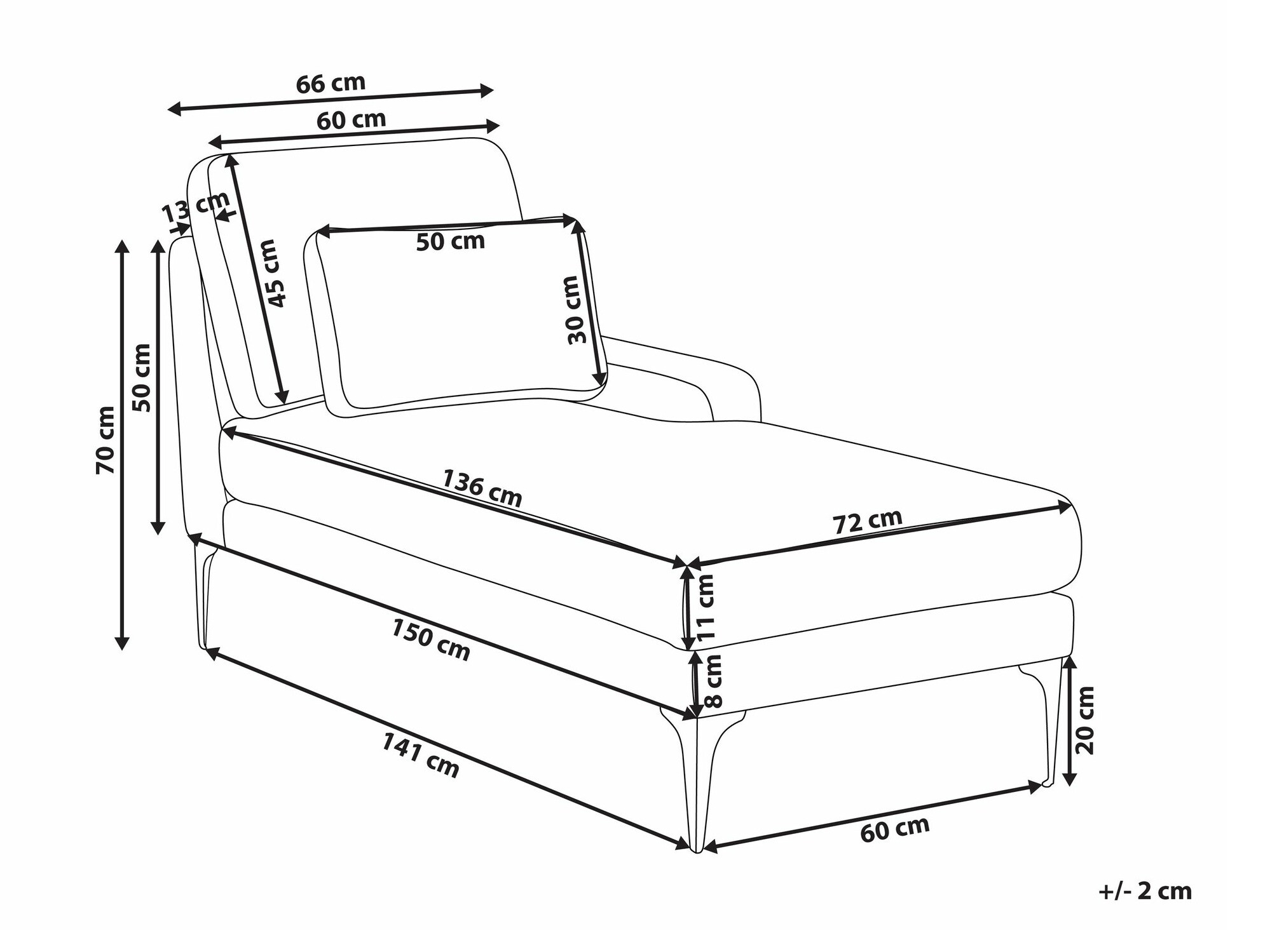 Počivalnik Berwyn 2518 (Svetlo rjava)