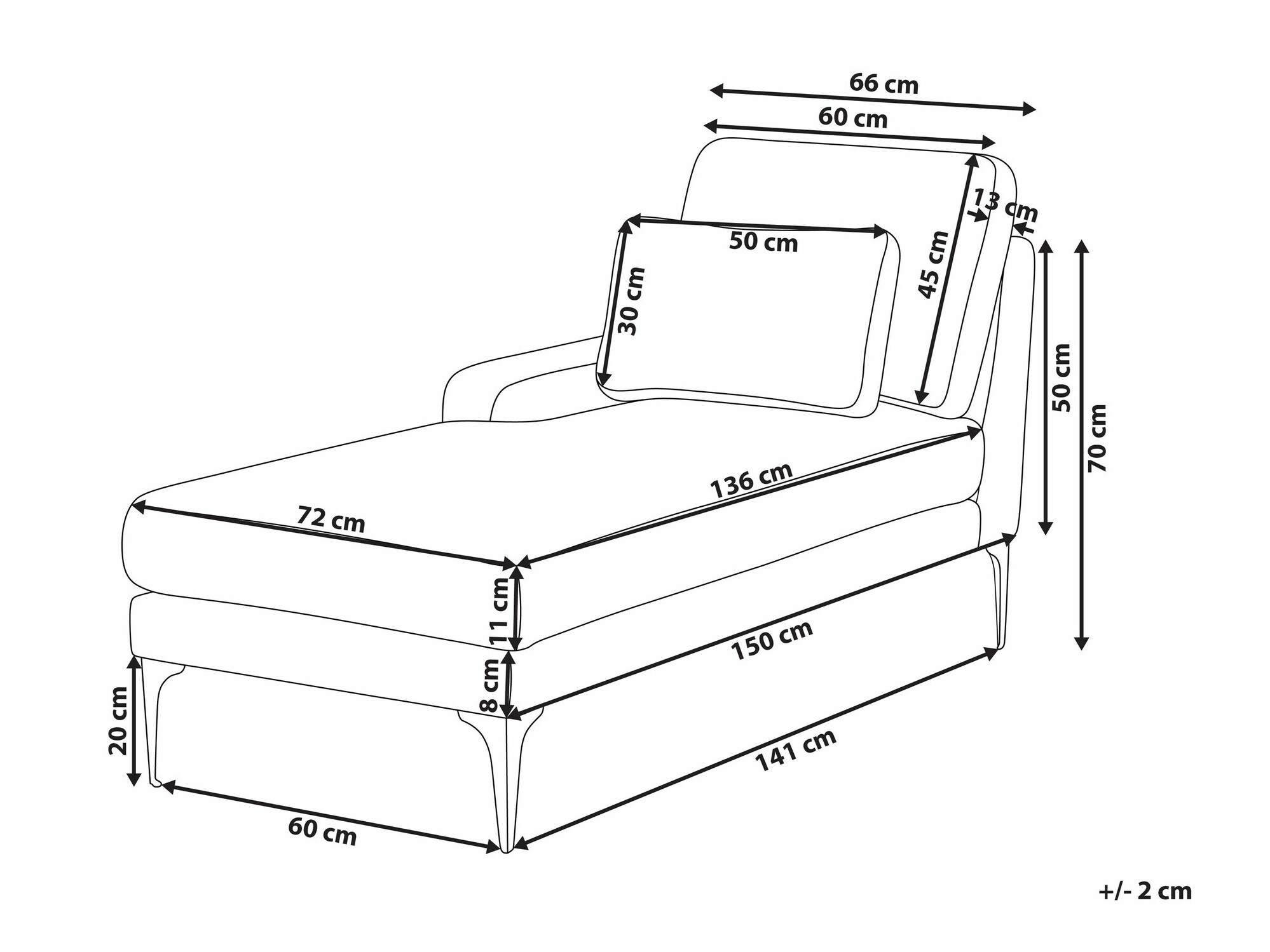 Počivalnik Berwyn 2518 (Svetlo rjava)