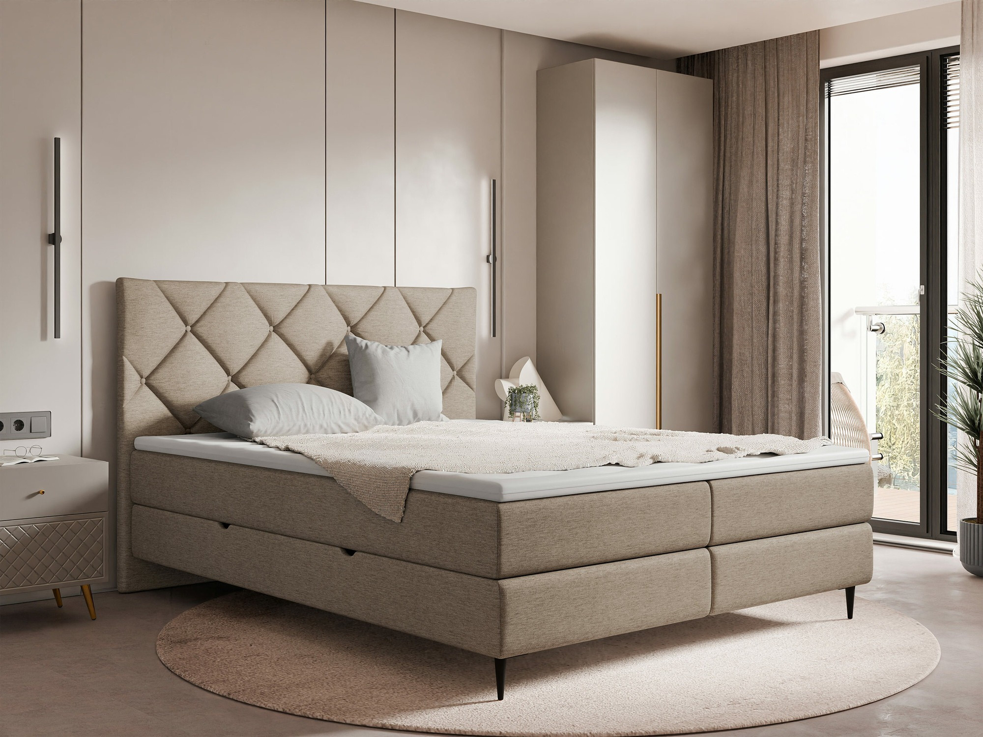 Boxspring postelja ComfiDream 192 (Verita 16)