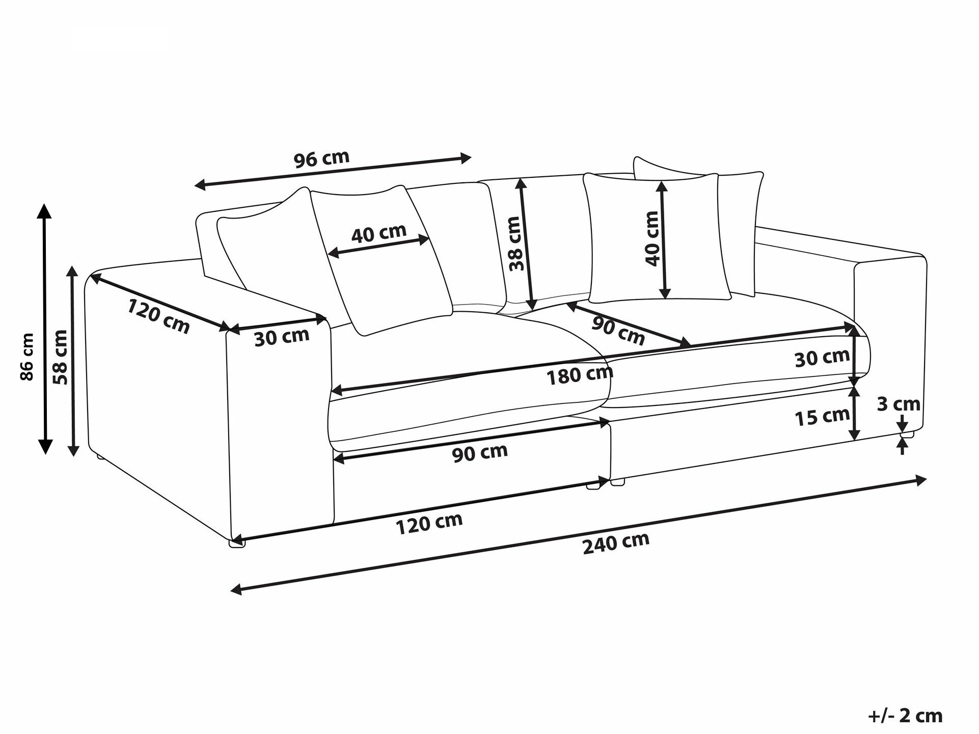 Kavč Berwyn 2508 (Bela)