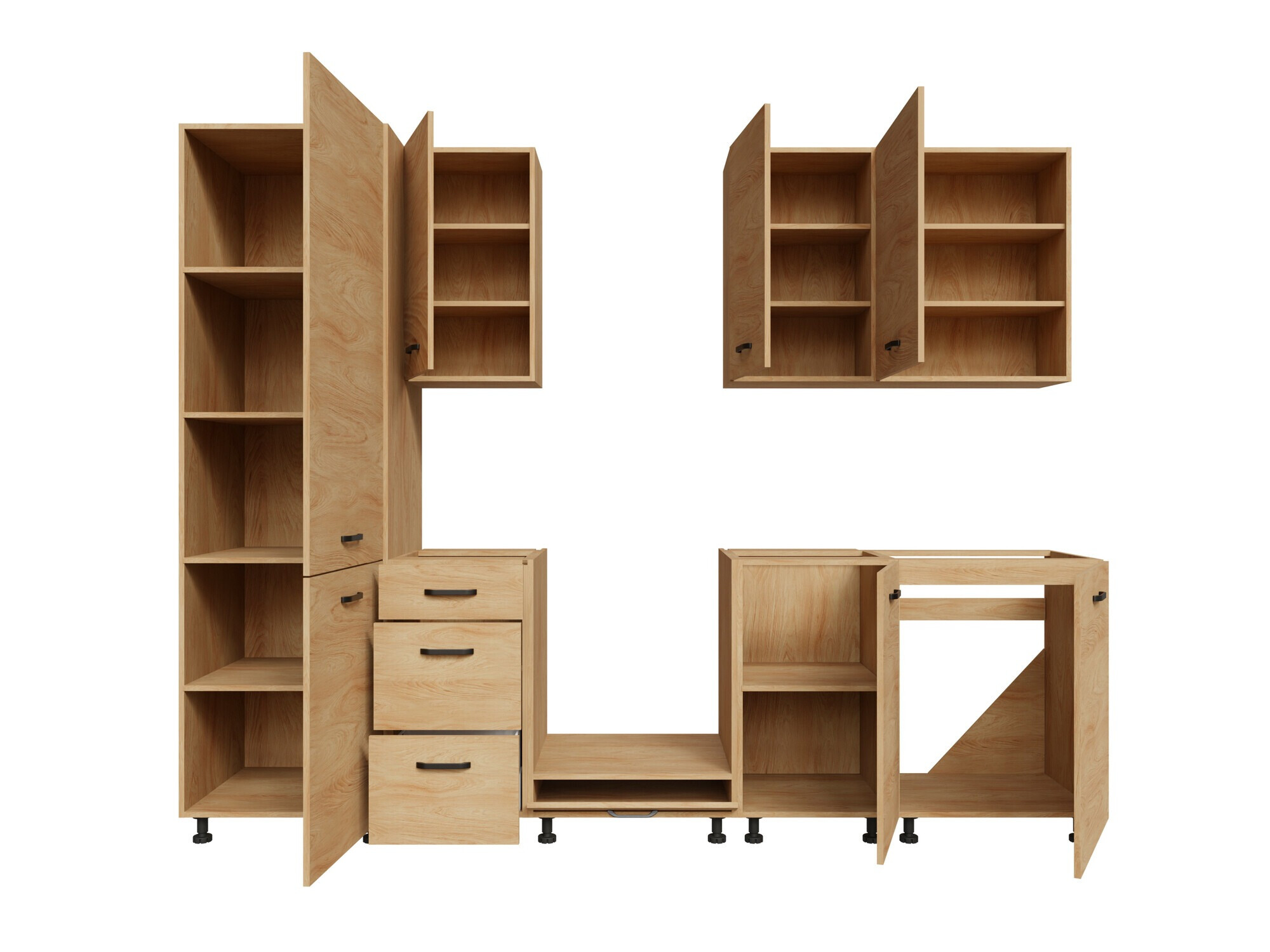 Modularni kuhinjski komplet Amper Oak 167