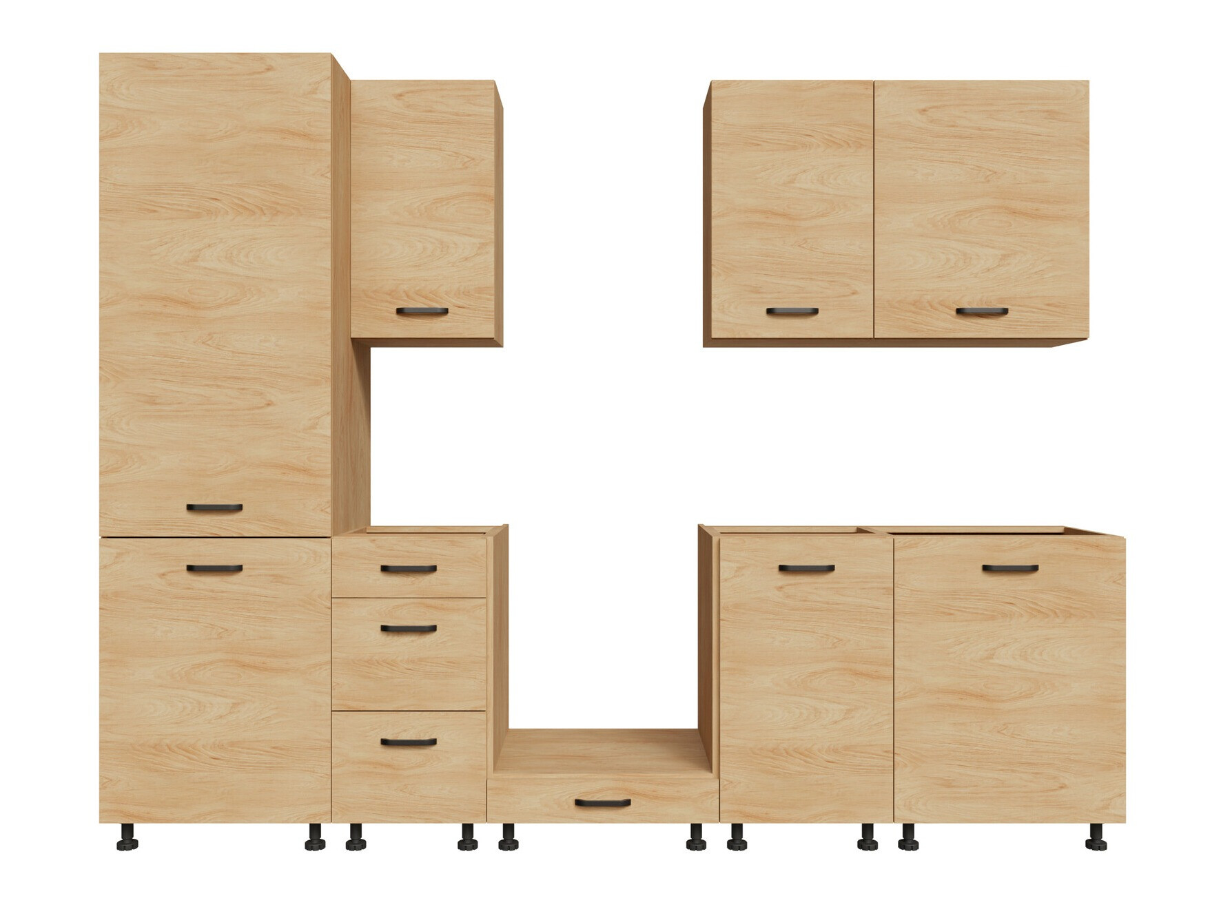 Modularni kuhinjski komplet Amper Oak 167