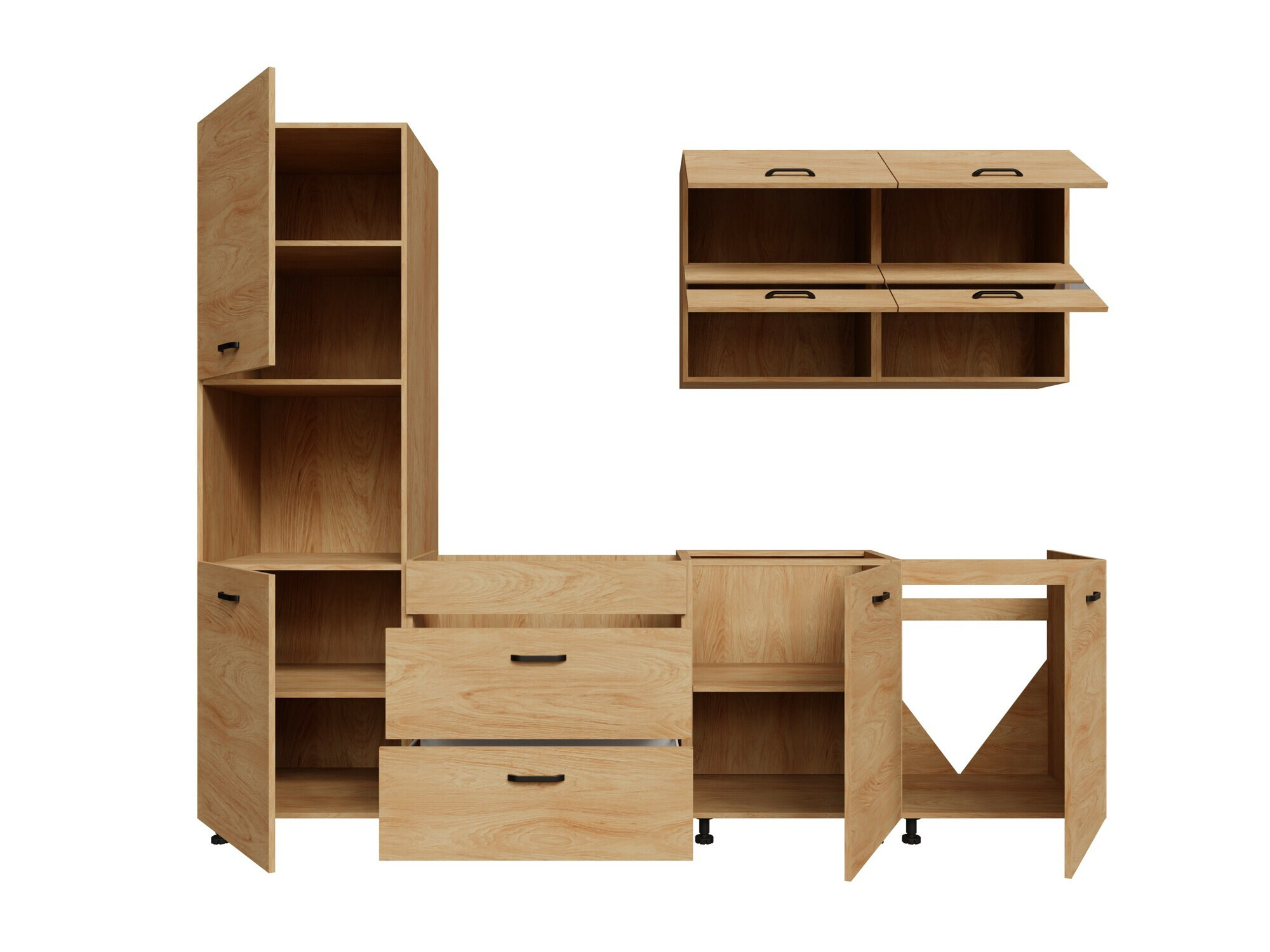 Modularni kuhinjski komplet Amper Oak 168
