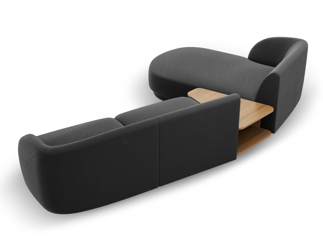 Modularna kotna sedežna garnitura Tivlomi 117 (Bluvel 14)