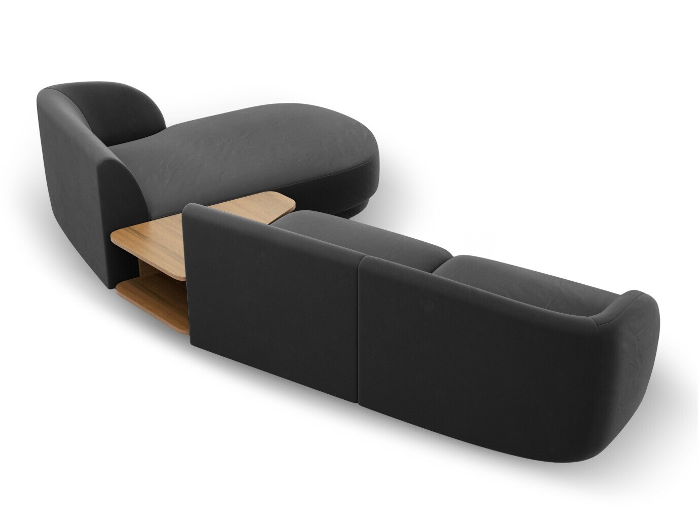 Modularna kotna sedežna garnitura Tivlomi 117 (Bluvel 14)