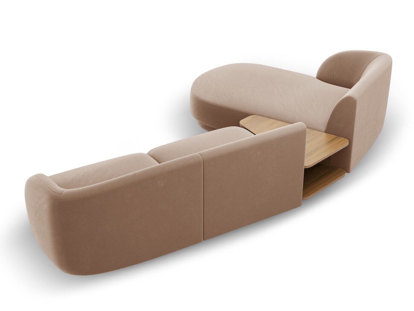 Modularna kotna sedežna garnitura Tivlomi 117 (Bluvel 40)