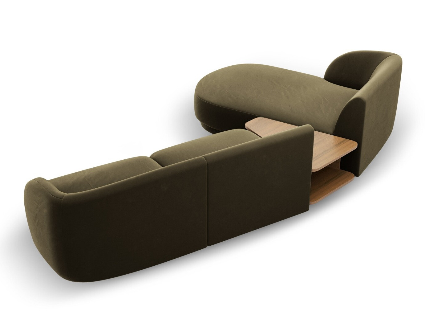 Modularna kotna sedežna garnitura Tivlomi 117 (Bluvel 77)