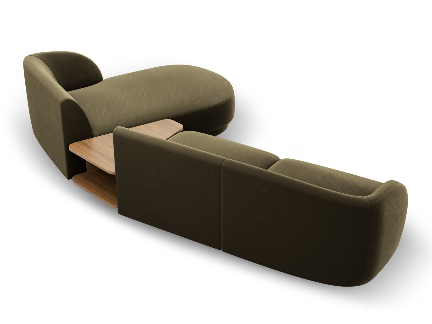 Modularna kotna sedežna garnitura Tivlomi 117 (Bluvel 77)