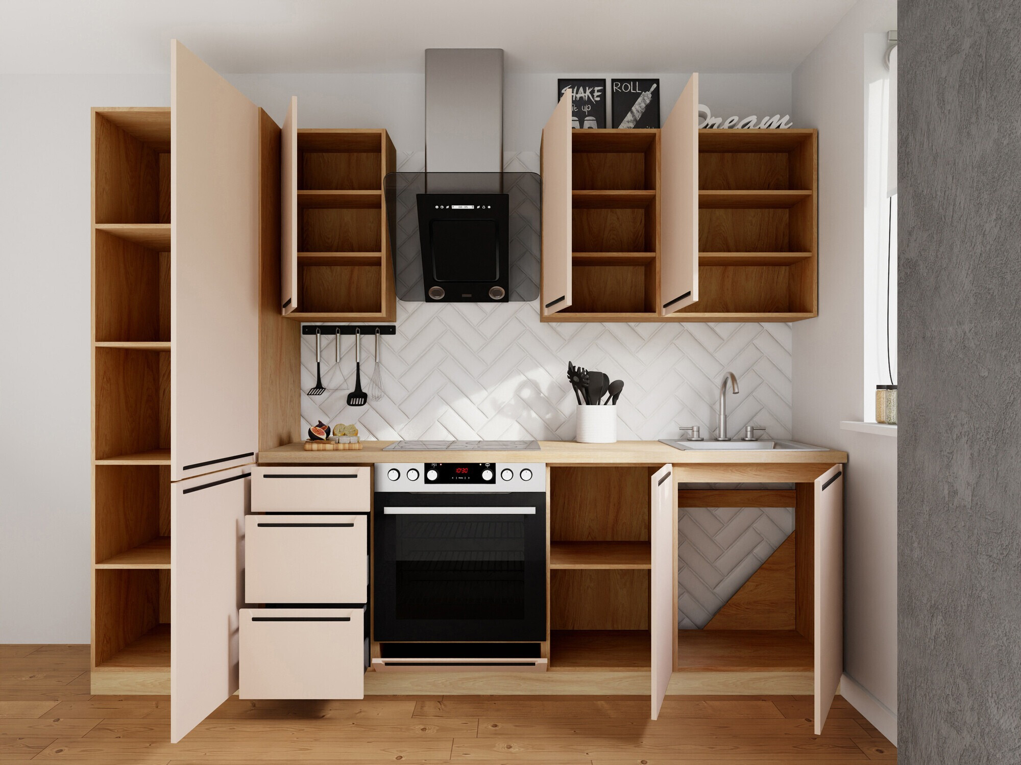 Modularni kuhinjski komplet Riso Beige 169