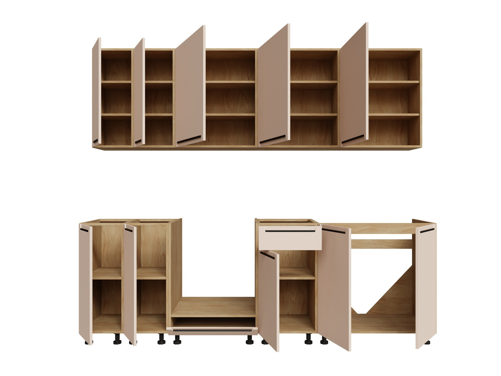 Modularni kuhinjski komplet Riso Beige 170