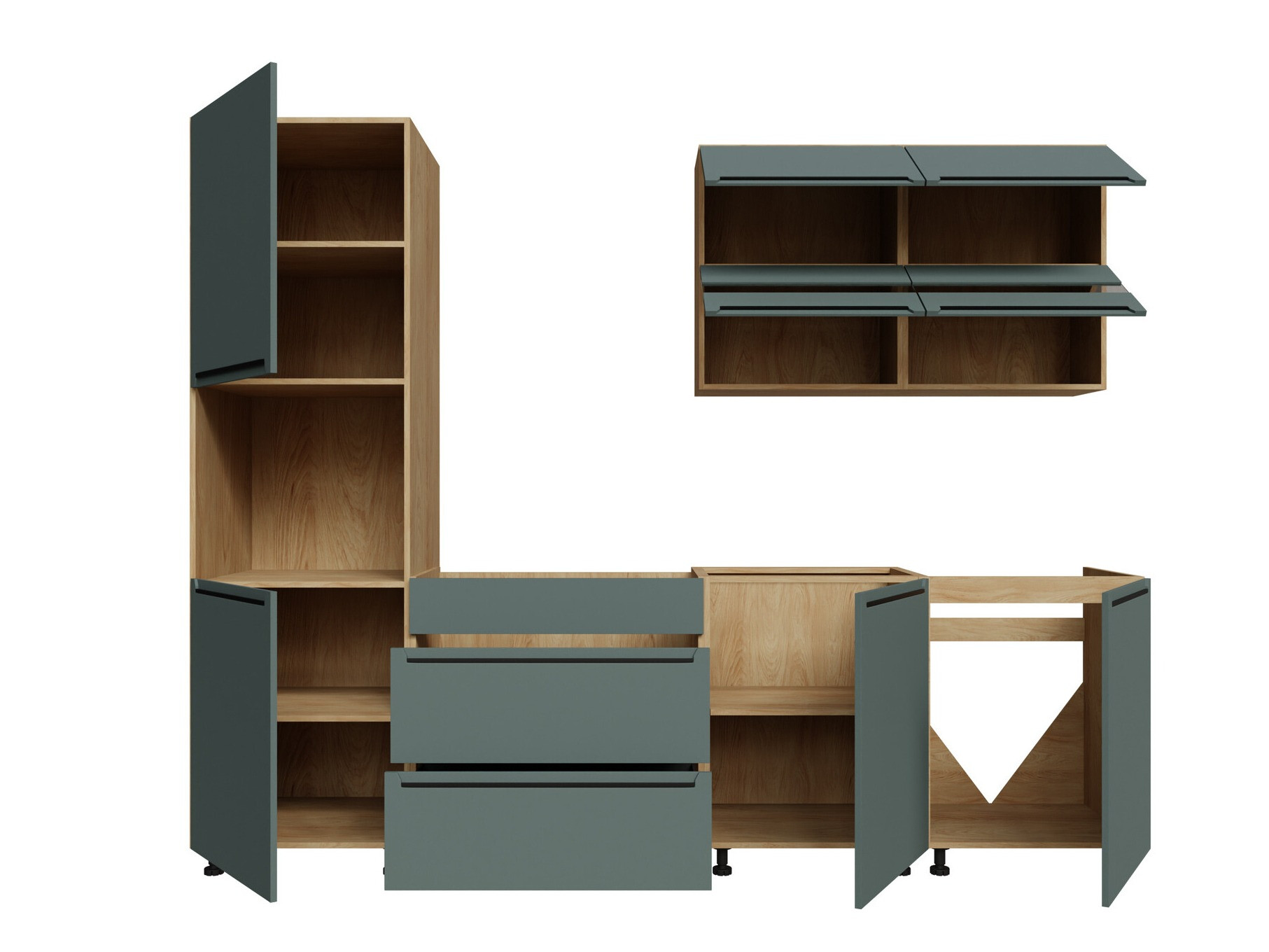 Modularni kuhinjski komplet Riso Green 170