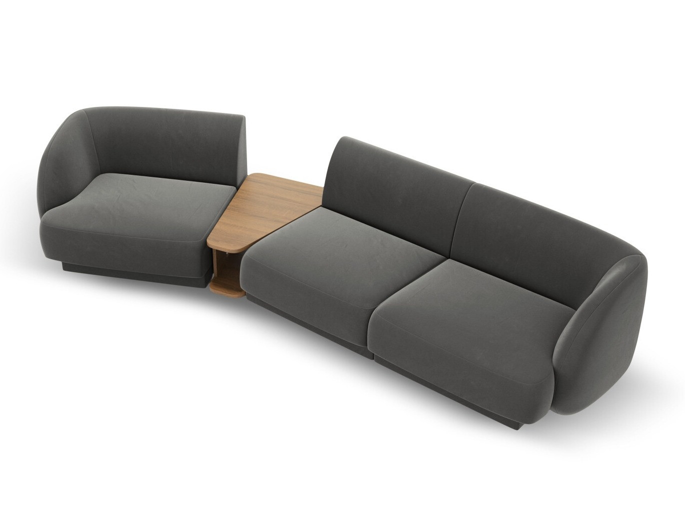 Modularna kotna sedežna garnitura Tivlomi 118 (Bluvel 13)