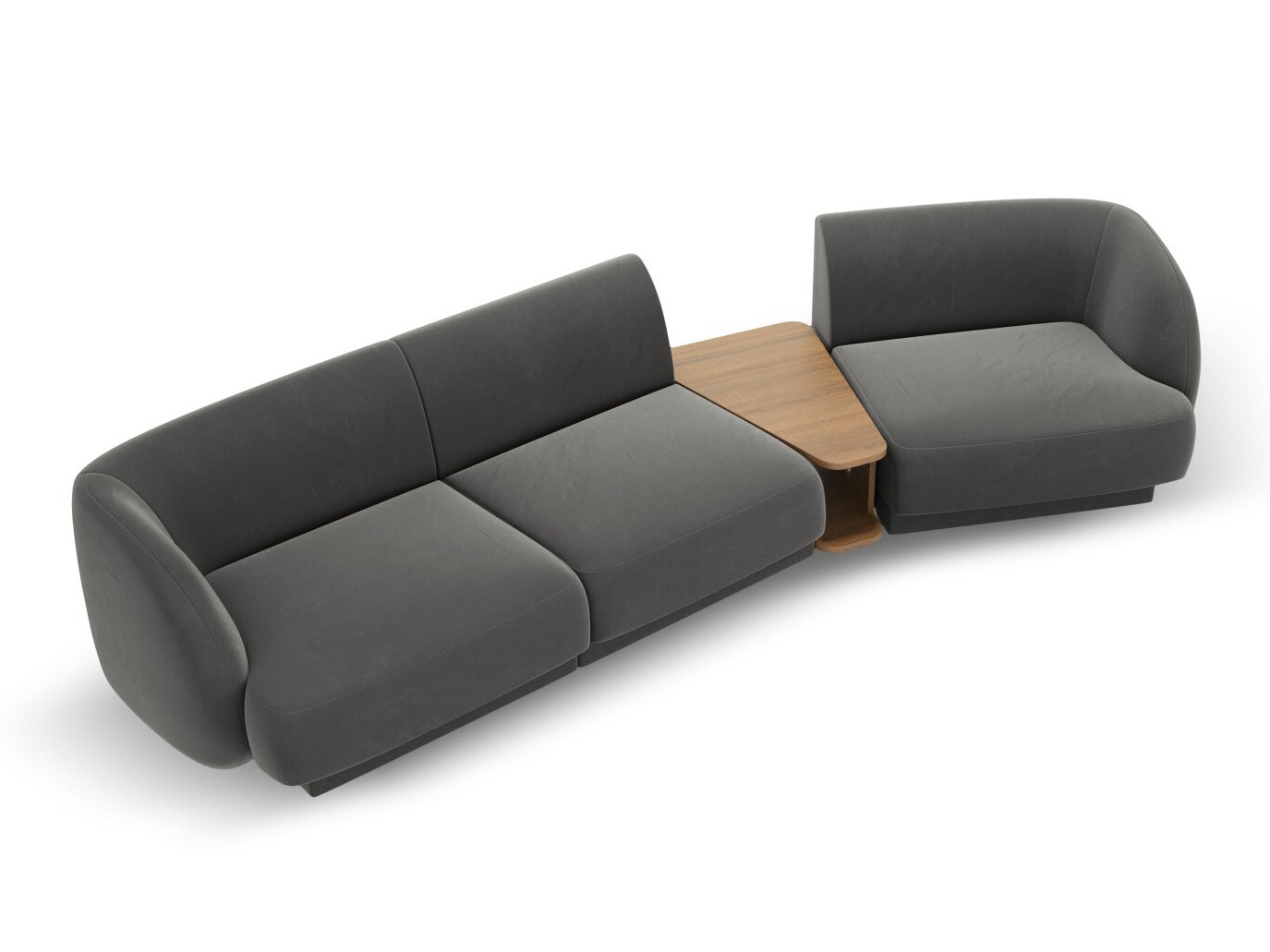 Modularna kotna sedežna garnitura Tivlomi 118 (Bluvel 13)