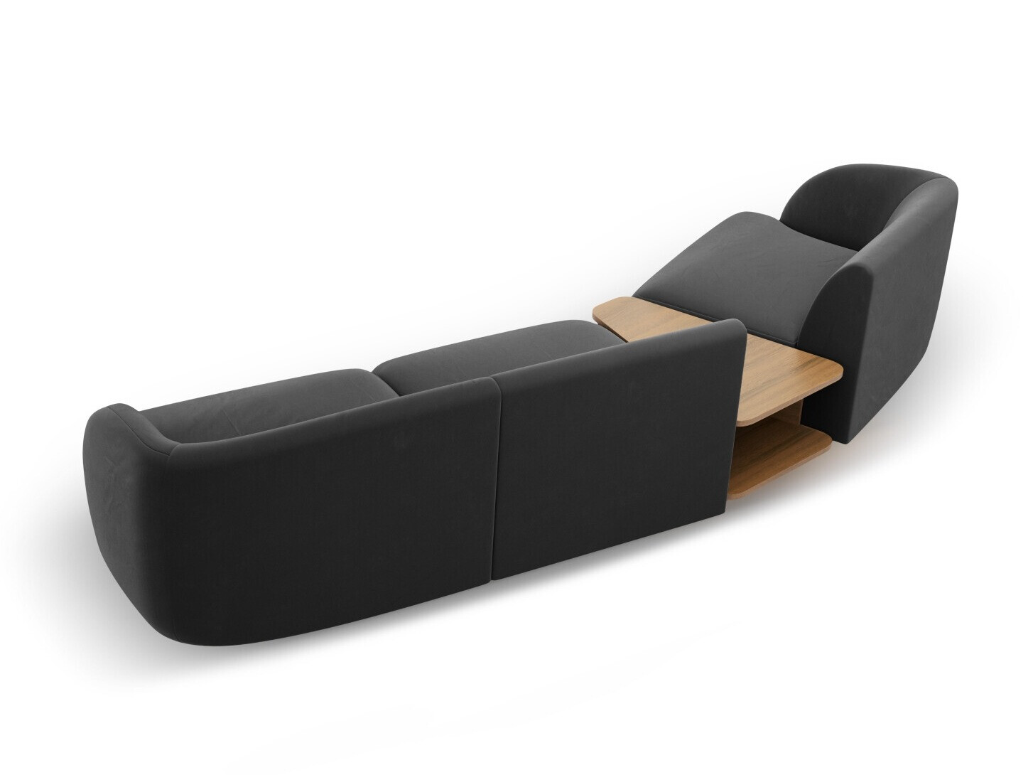 Modularna kotna sedežna garnitura Tivlomi 118 (Bluvel 14)