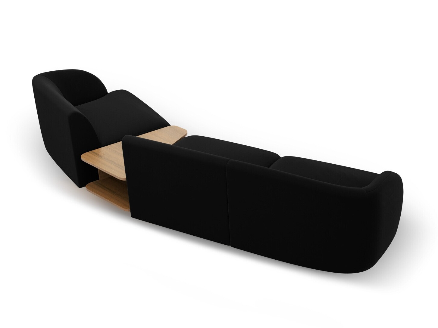 Modularna kotna sedežna garnitura Tivlomi 118 (Bluvel 19)