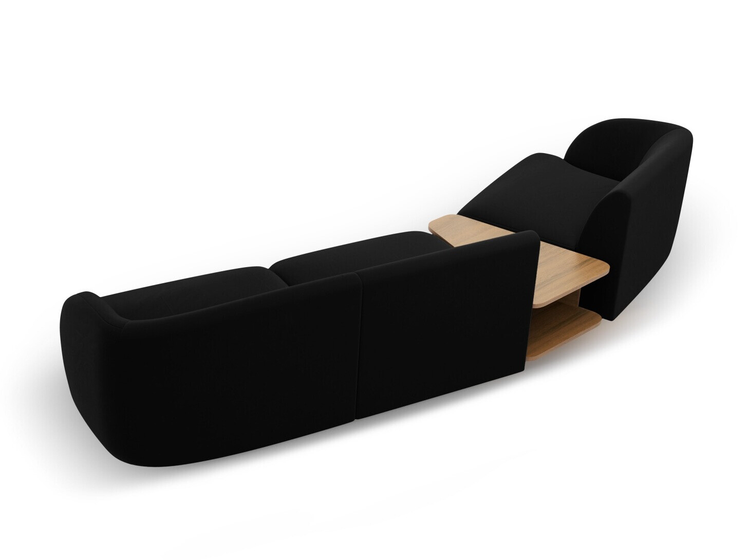 Modularna kotna sedežna garnitura Tivlomi 118 (Bluvel 19)