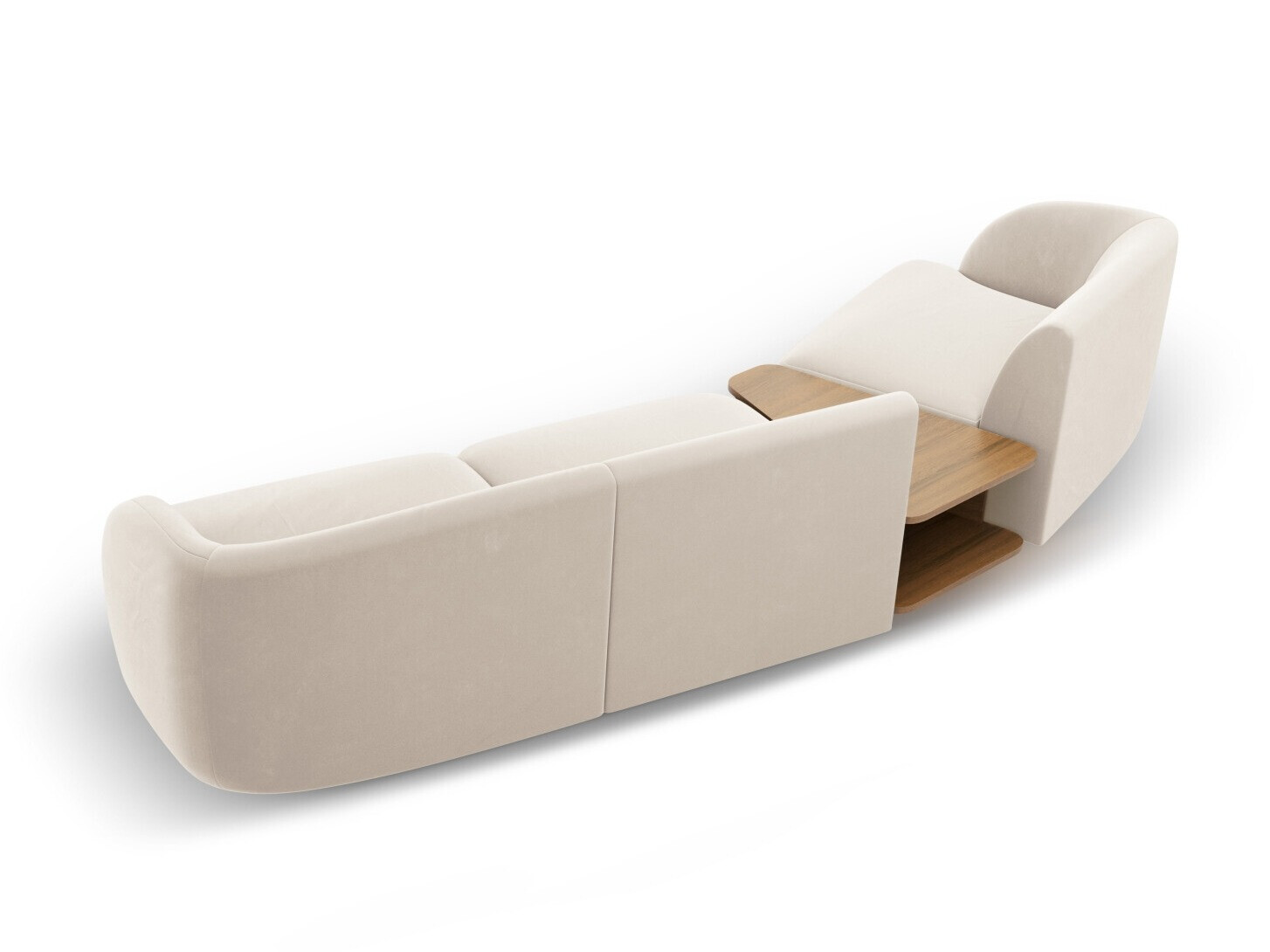 Modularna kotna sedežna garnitura Tivlomi 118 (Bluvel 22)