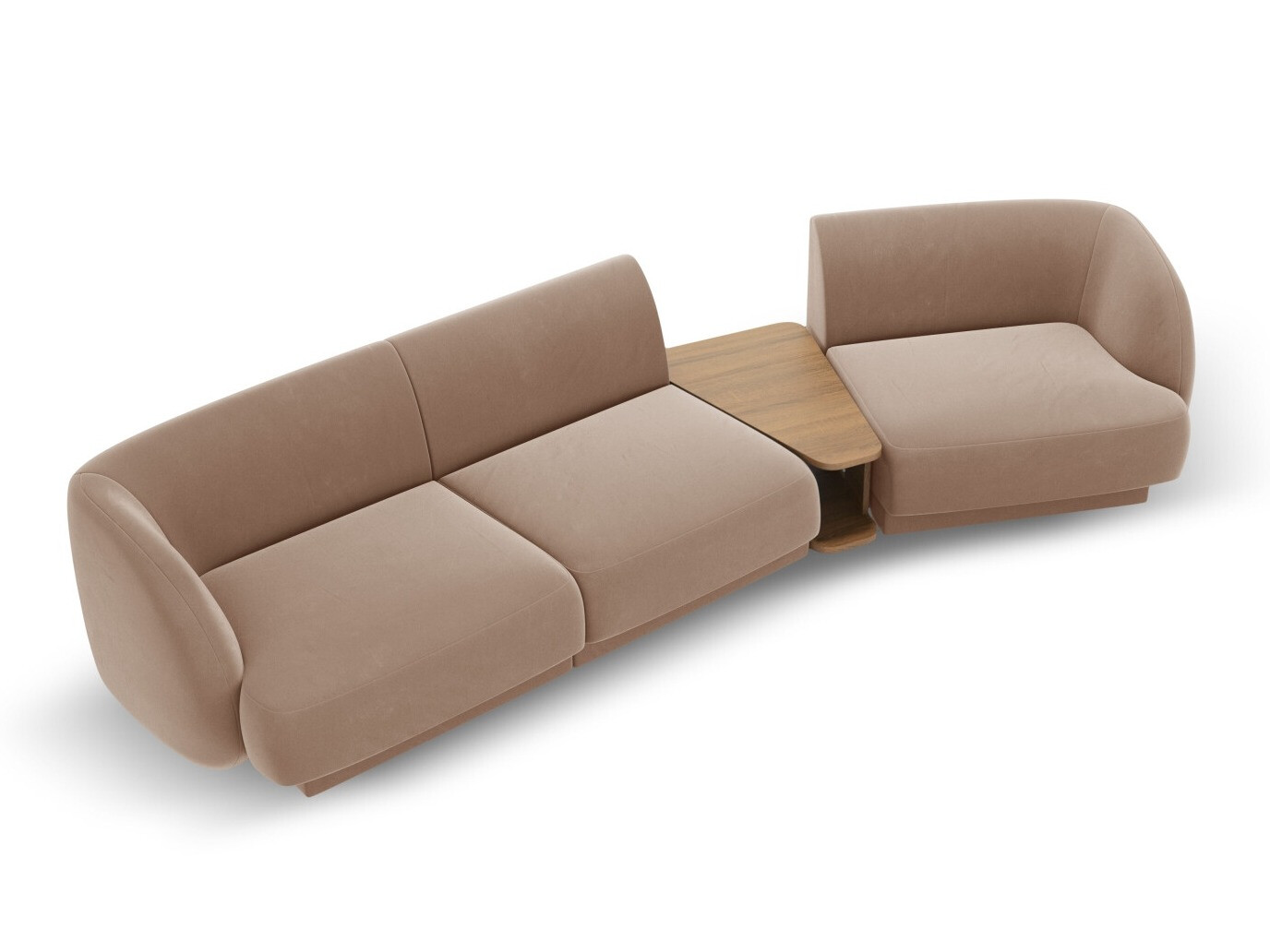 Modularna kotna sedežna garnitura Tivlomi 118 (Bluvel 40)