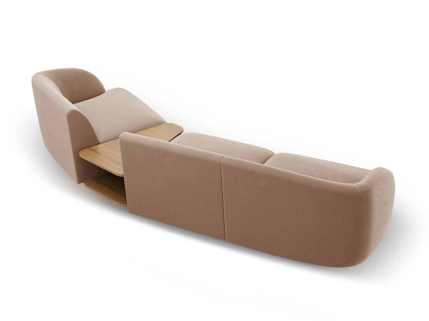 Modularna kotna sedežna garnitura Tivlomi 118 (Bluvel 40)